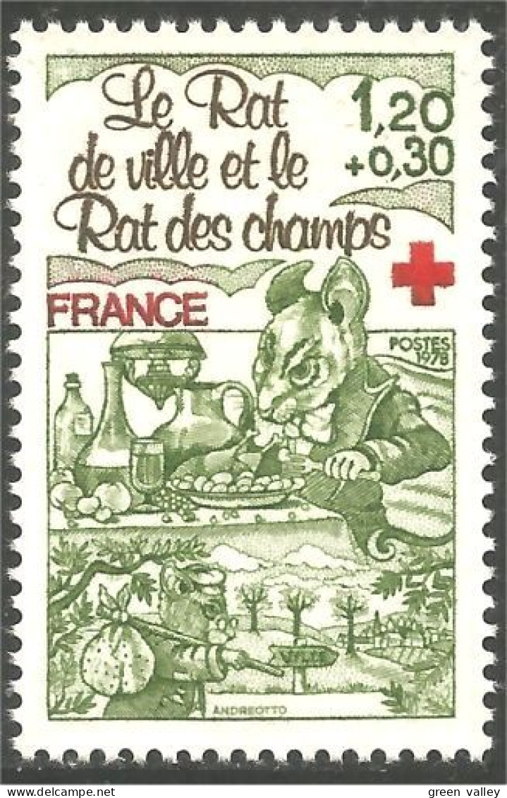 350 France Yv 2025 Croix-Rouge Red Cross Rat Raton Ratte Ratto Rodent MNH ** Neuf SC (2025-1b) - Knaagdieren