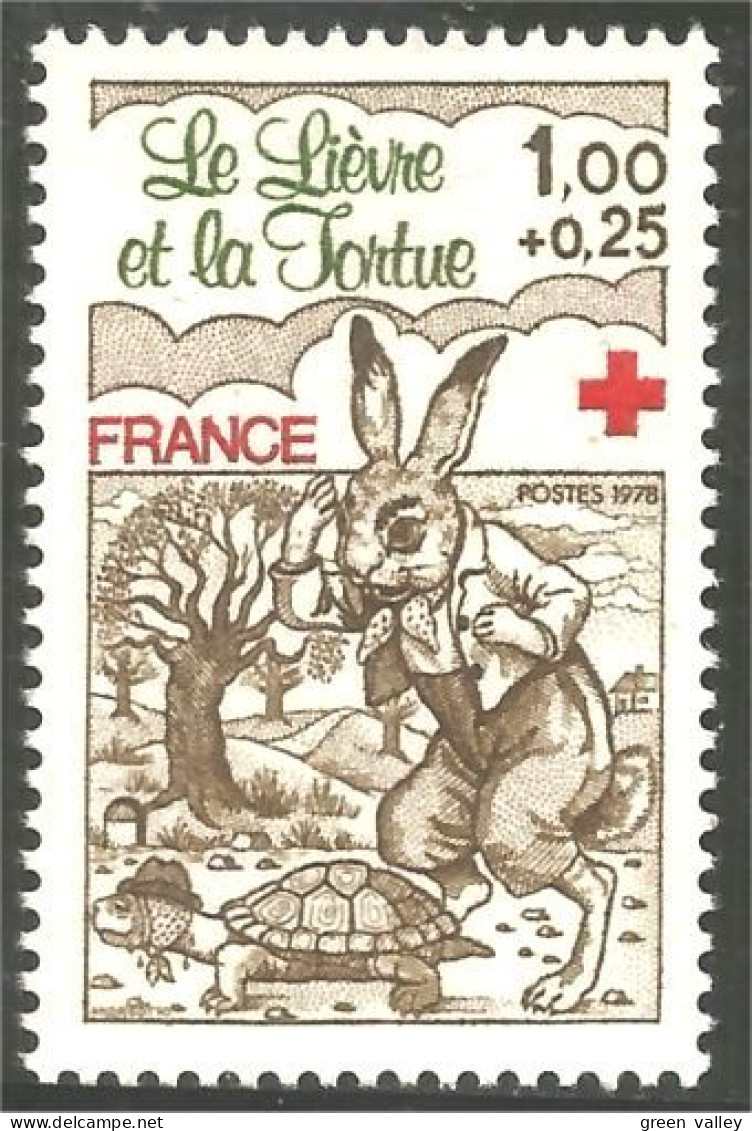 350 France Yv 2024 Croix-Rouge Red Cross Lièvre Lapin Hare Rabbit Coniglio Lepre Hase MNH ** Neuf SC (2024-1b) - Lapins