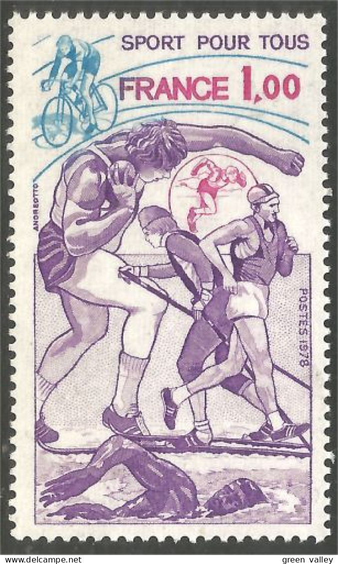 350 France Yv 2020 Sport Sports Natation Schimmen Swimming MNH ** Neuf SC (2020-1d) - Zwemmen