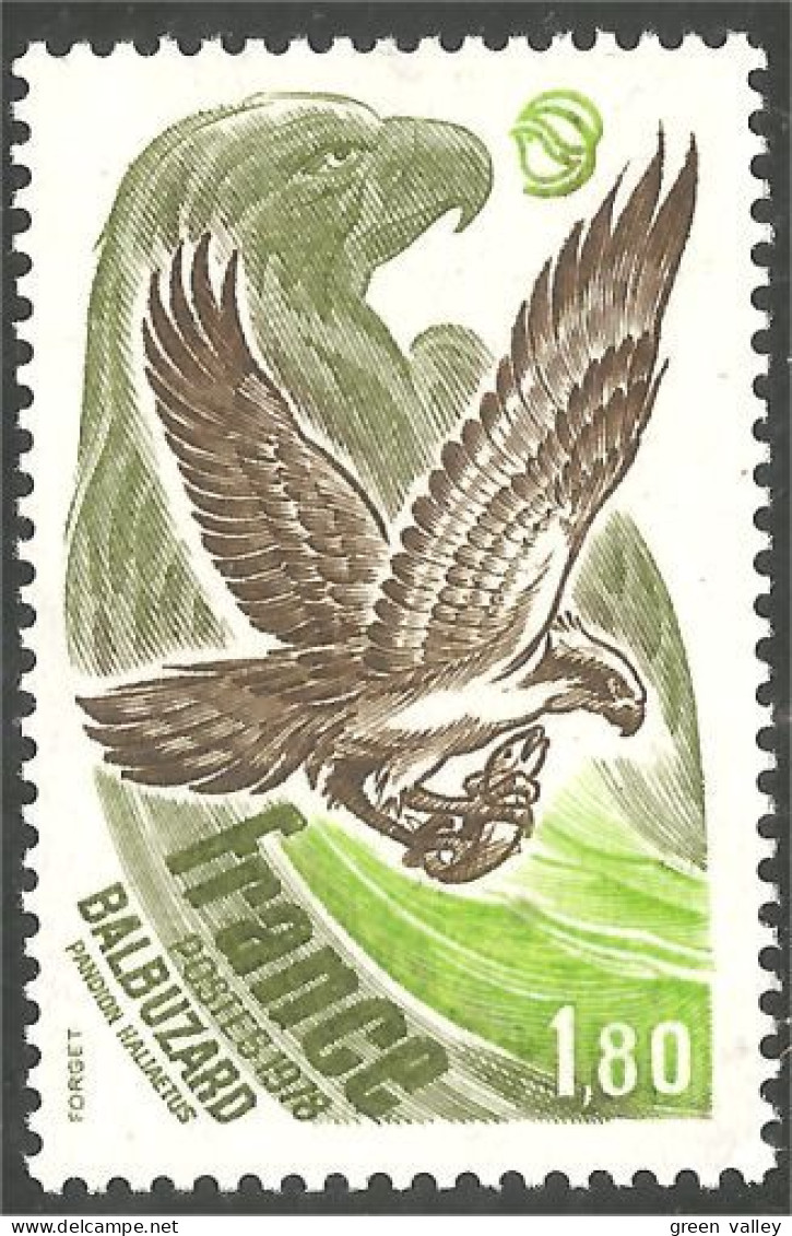 350 France Yv 2018 Aigle Balbuzard Osprey Eagle Fischadler Adler Aquila Falco MNH ** Neuf SC (2018-1e) - Levensmiddelen