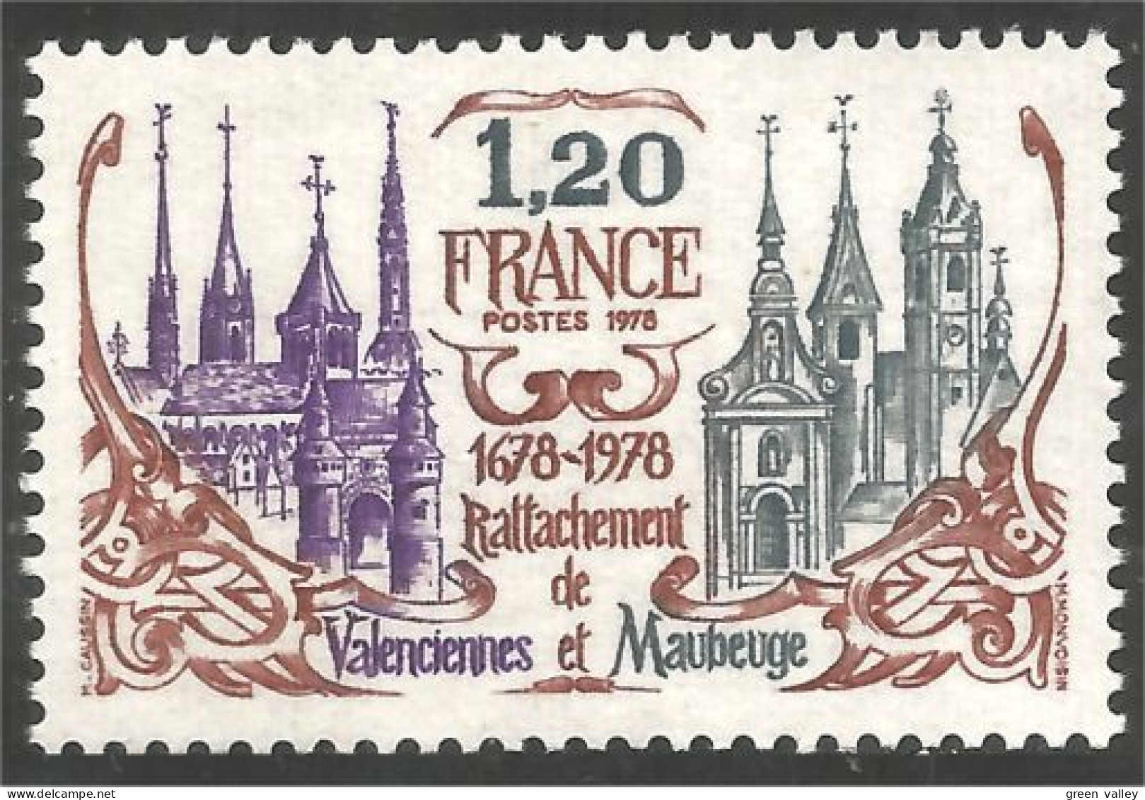350 France Yv 2016 Rattachement Valenciennes Maubeuge MNH ** Neuf SC (2016-1c) - Other & Unclassified