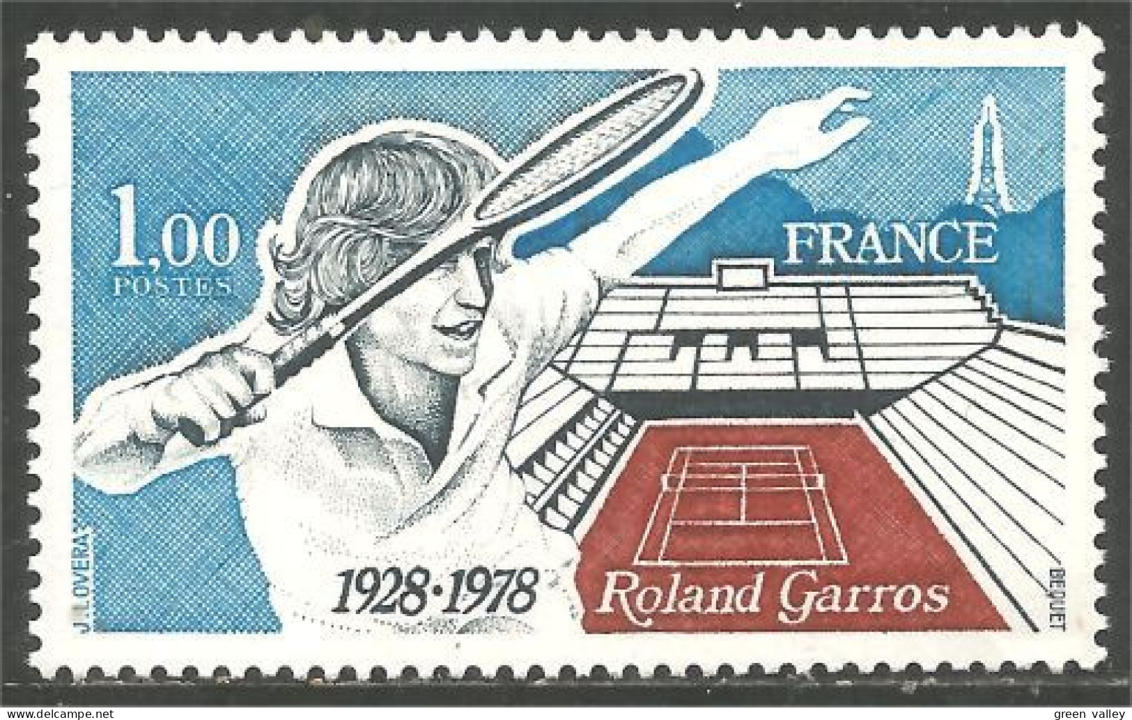 350 France Yv 2012 Tennis Roland Garros Tour Eiffel Tower MNH ** Neuf SC (2012-1b) - Tenis