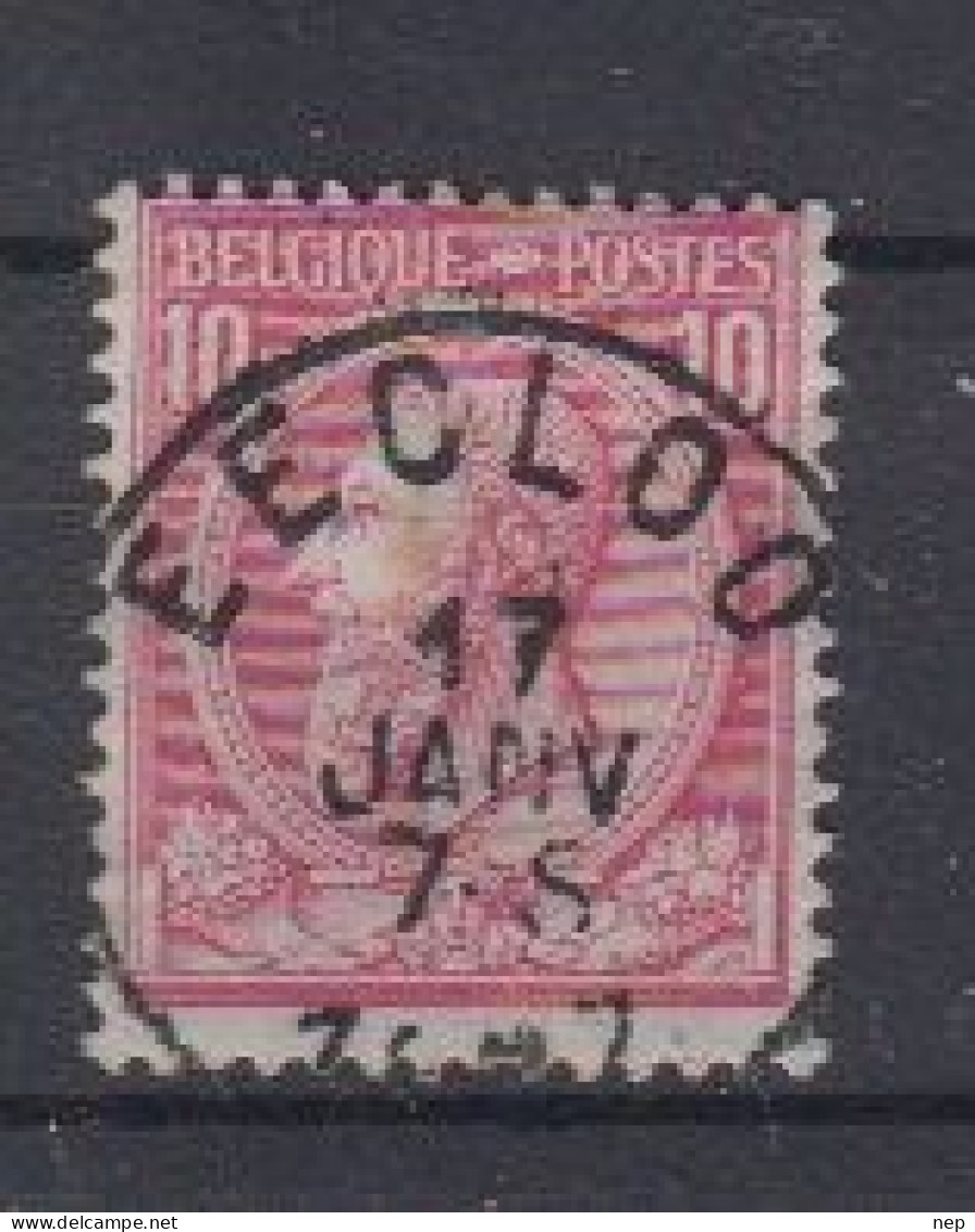 BELGIË - OBP - 1884/91 - Nr 46 T0 (EECLOO) - Coba + 2.00 € - 1884-1891 Leopold II