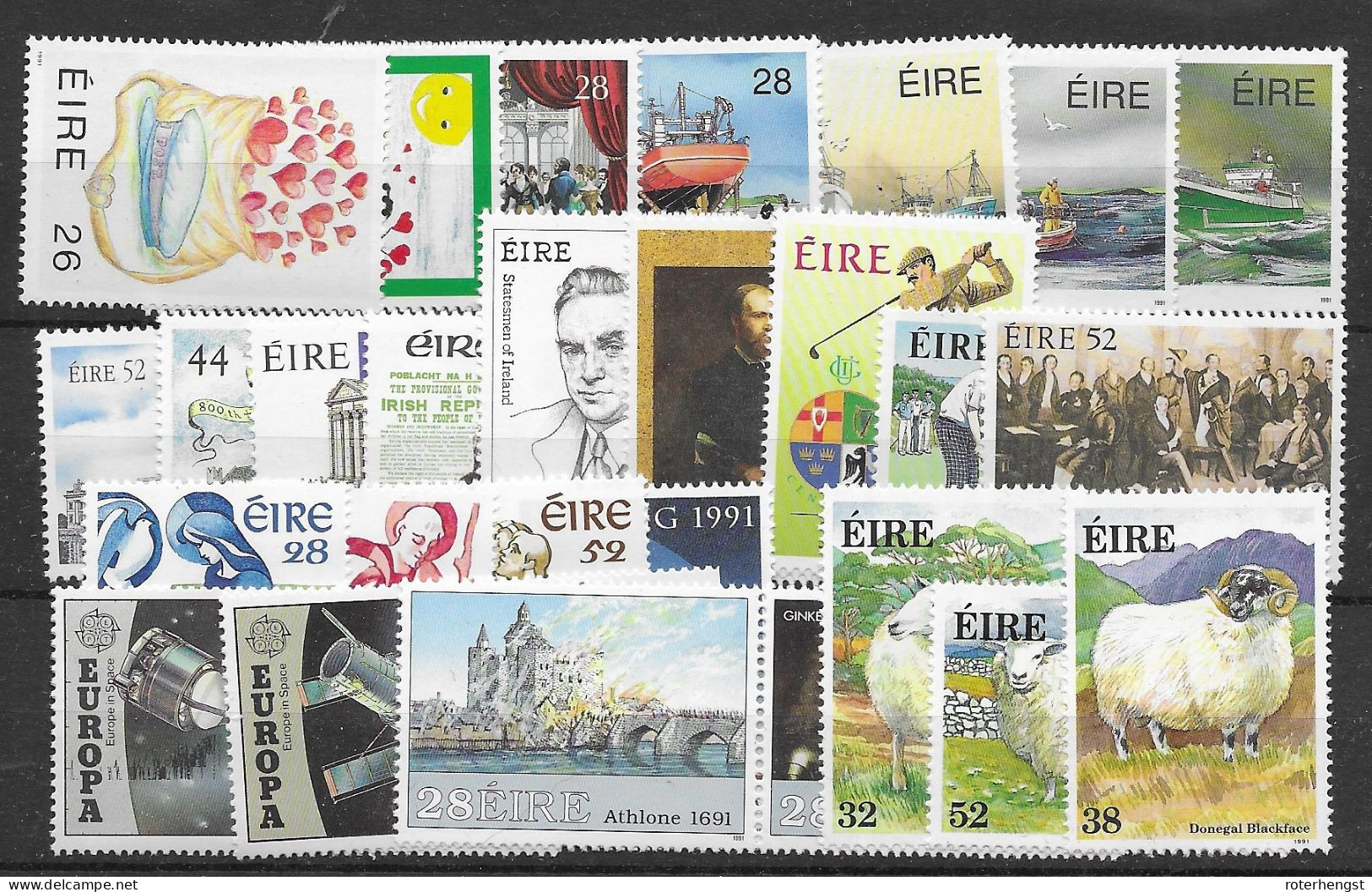 Ireland Mnh ** 1991 Year Set (2 Scans) Michel Cat. 43,5 Euros - Años Completos