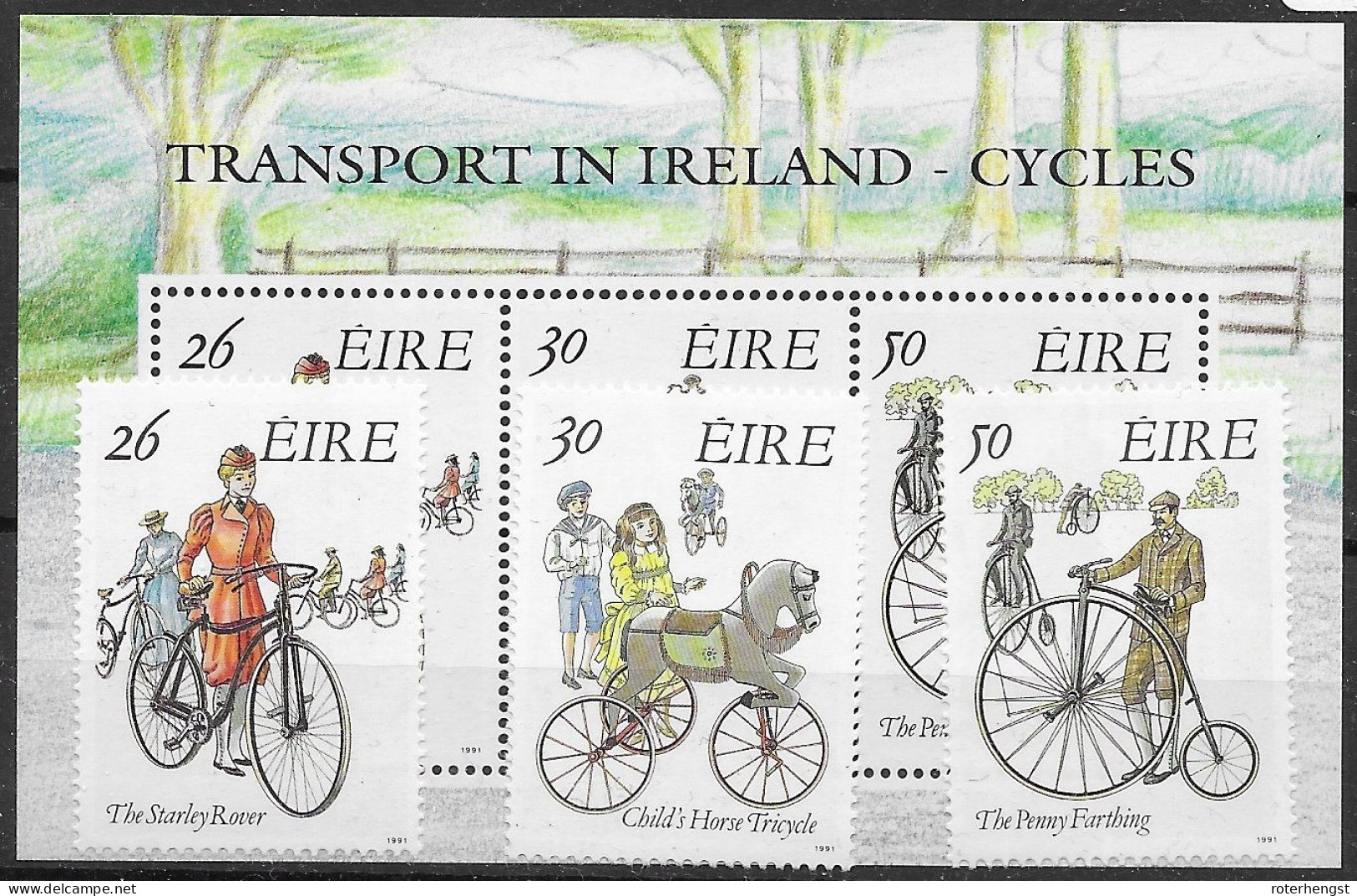 Ireland Mnh ** 1991 Year Set (2 Scans) Michel Cat. 43,5 Euros - Full Years