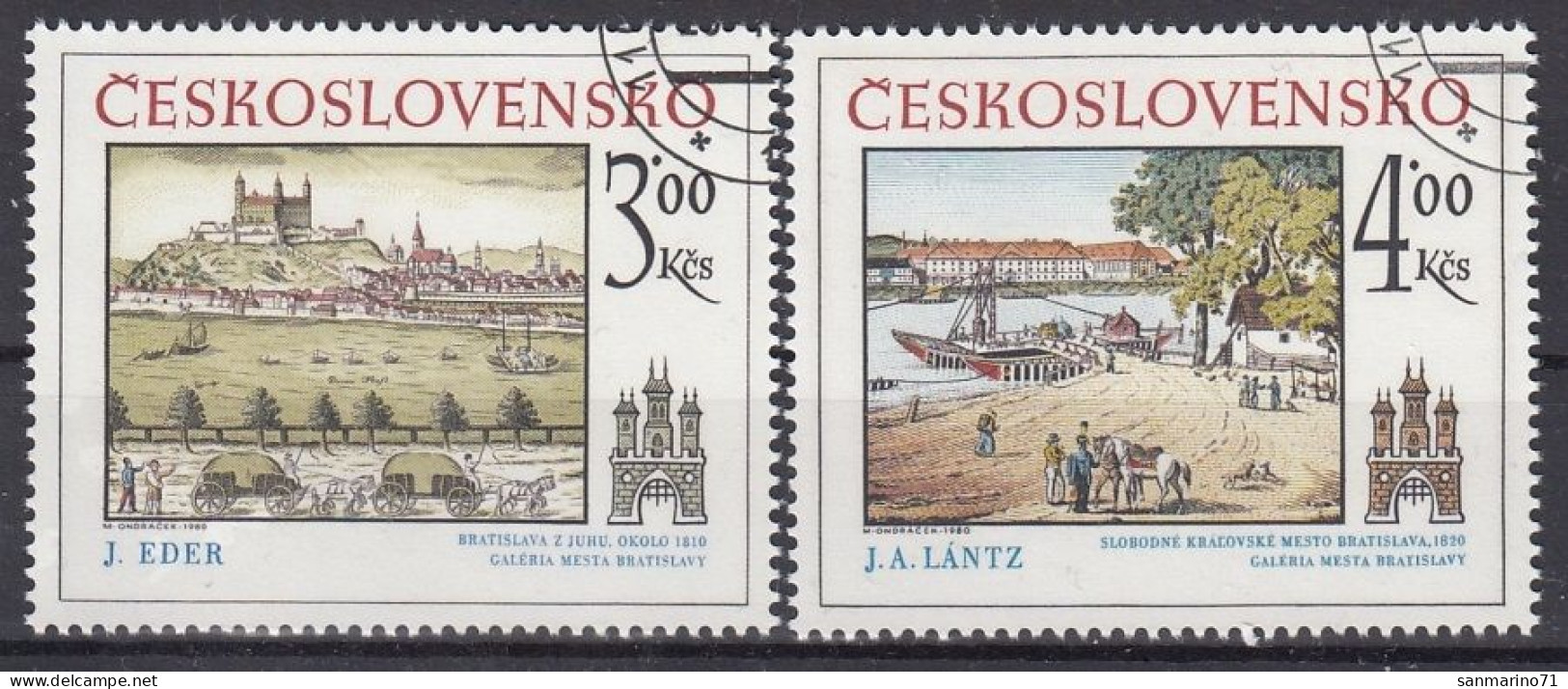 CZECHOSLOVAKIA 2586-2587,used - Used Stamps