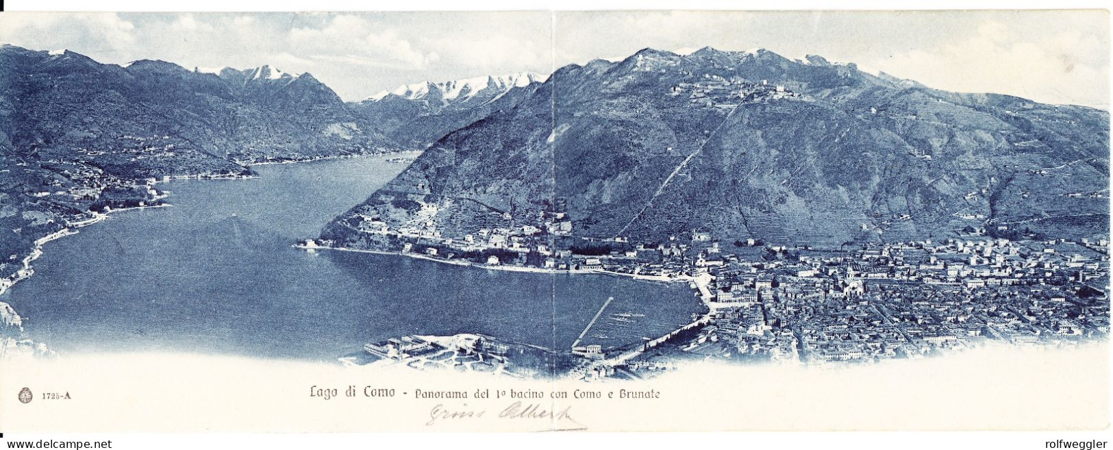 1906 Doppelkarte "Lago Di Como" Nach Richtersweil Mit Schweizer Nachportomarken.10 Rp Druckabart Bei "0" - Impuesto