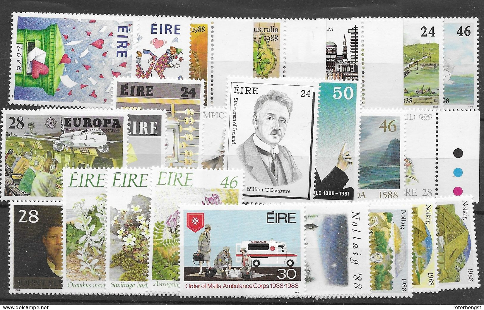 Ireland Mnh ** 1988 Year Set (2 Scans) Michel Cat. 47 Euros - Komplette Jahrgänge