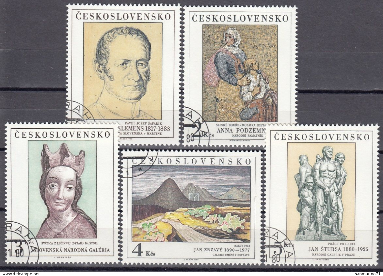 CZECHOSLOVAKIA 2590-2594,used - Usados