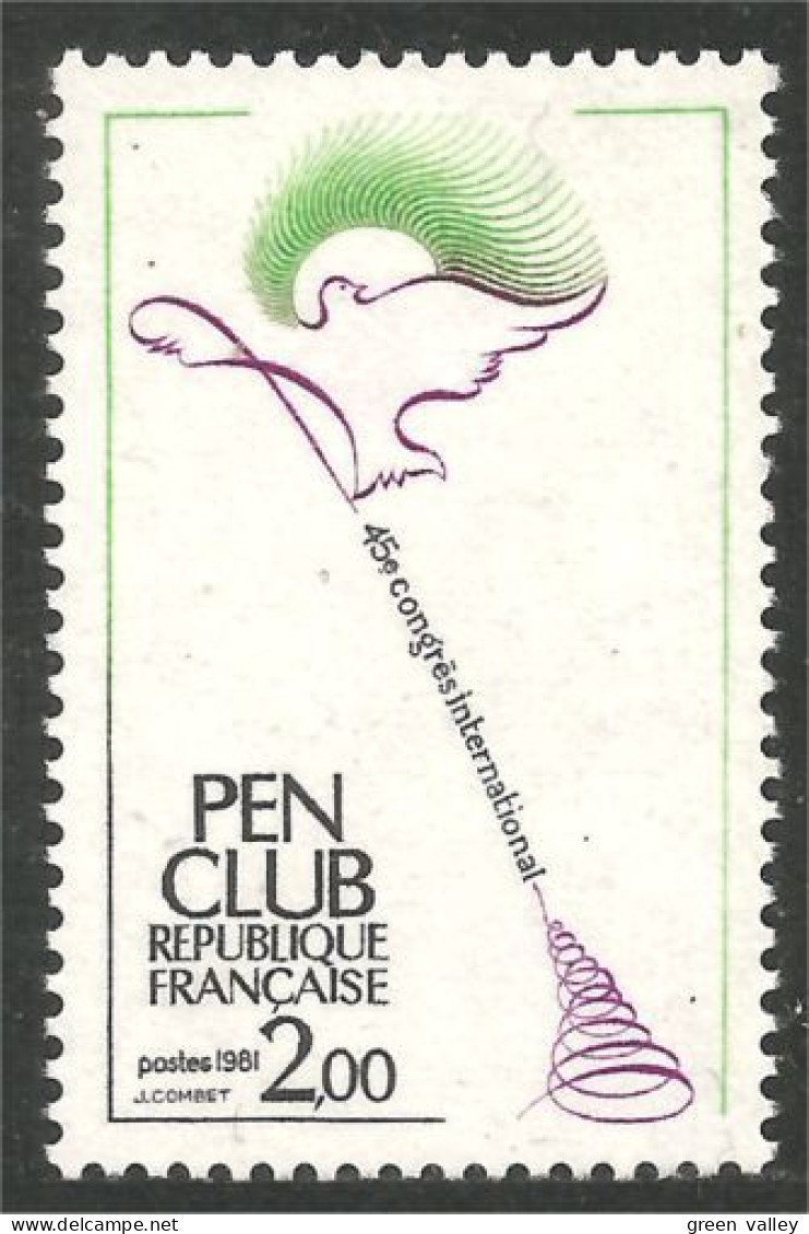 351 France Yv 2164 Congrès PEN Club Congress MNH ** Neuf SC (2164-1c) - Otros & Sin Clasificación