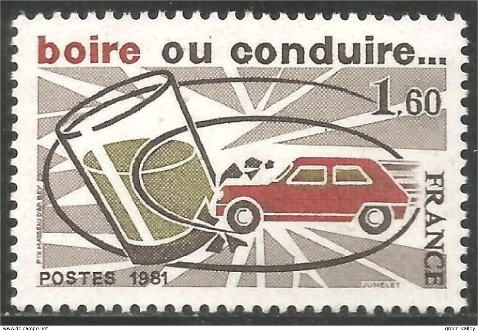 351 France Yv 2159 Boire Ou Conduire Drink Or Drive MNH ** Neuf SC (2159-1c) - Unfälle Und Verkehrssicherheit