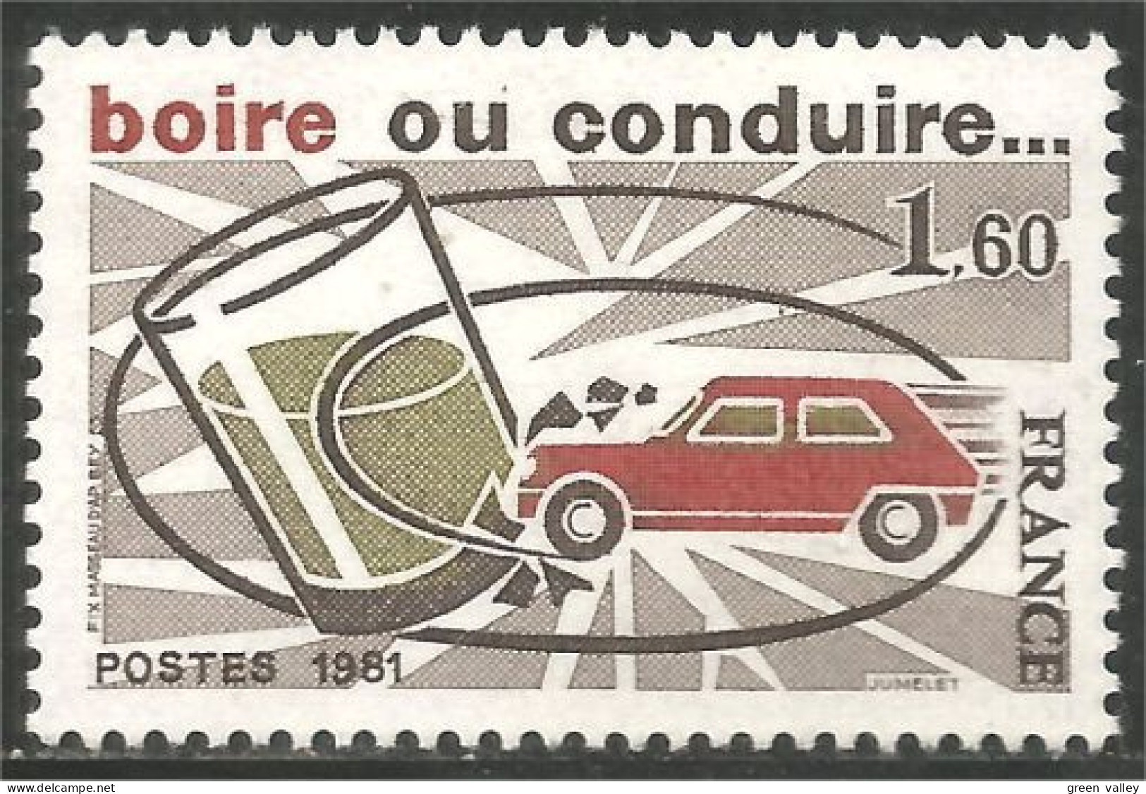 351 France Yv 2159 Boire Ou Conduire Drink Or Drive MNH ** Neuf SC (2159-1c) - Incidenti E Sicurezza Stradale