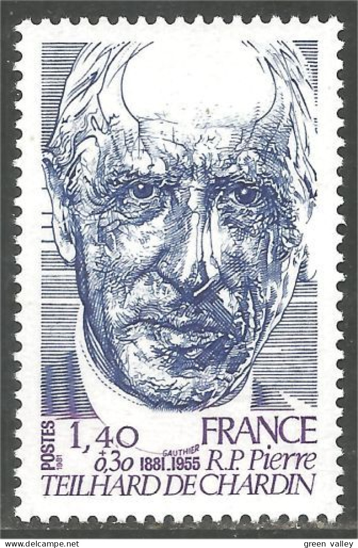 351 France Yv 2152 Teilhard De Chardin MNH ** Neuf SC (2152-1b) - Christendom