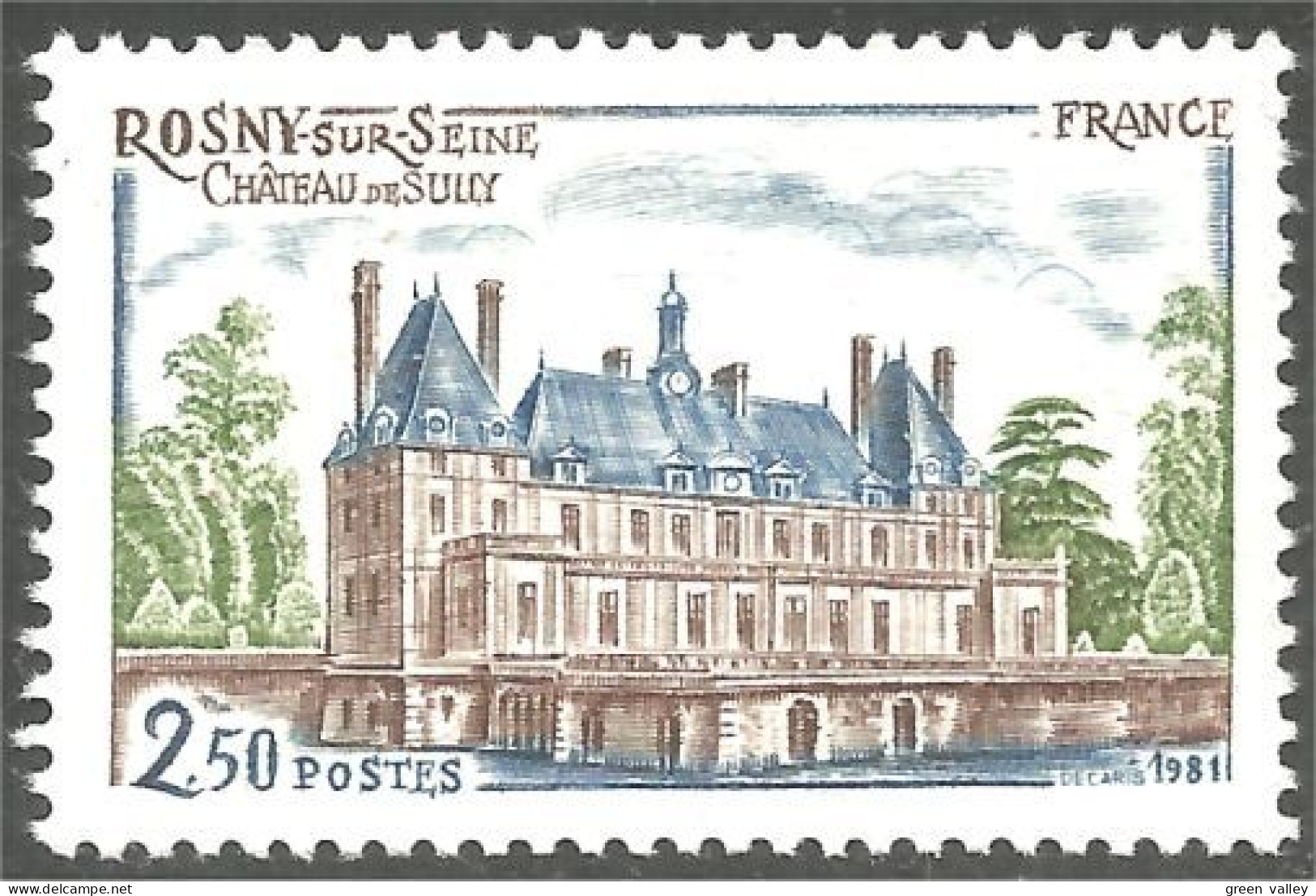 351 France Yv 2135 Chateau Sully Rosny Castle Schloss Castello MNH ** Neuf SC (2135-1c) - Denkmäler