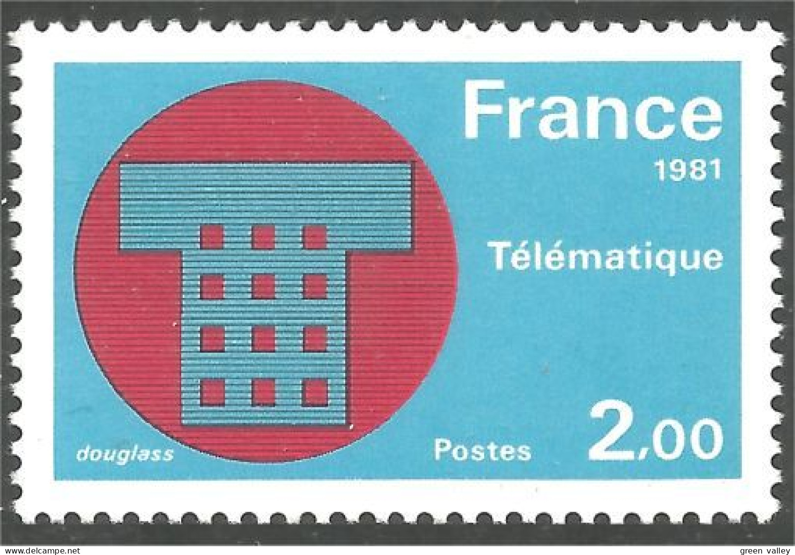 351 France Yv 2130 Télématique Informatique Ordinateur Computer MNH ** Neuf SC (2130-1) - Informatique