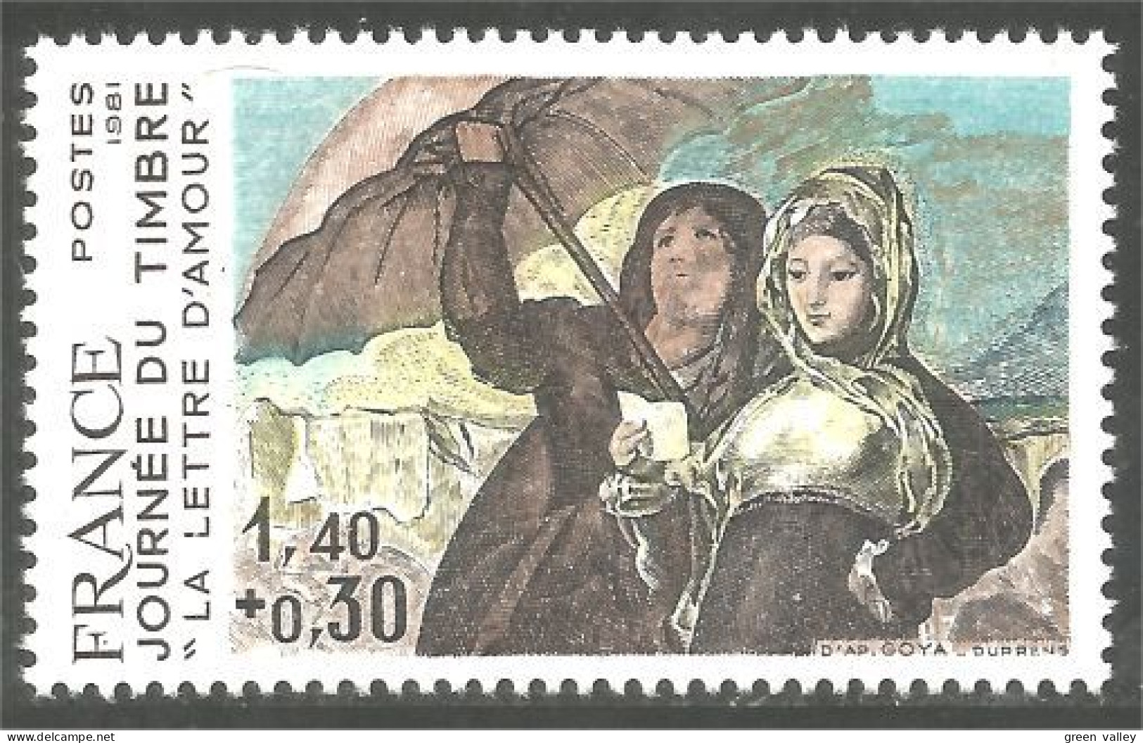 351 France Yv 2124 Journée Timbre Stamp Day Peinture Goya Painting MNH ** Neuf SC (2124-1b) - Stamp's Day