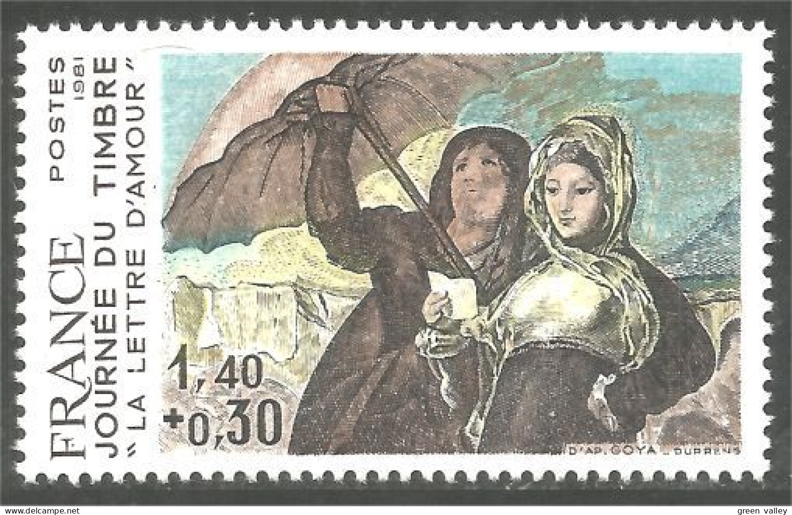 351 France Yv 2124 Journée Timbre Stamp Day Peinture Goya Painting MNH ** Neuf SC (2124-1b) - Giornata Del Francobollo
