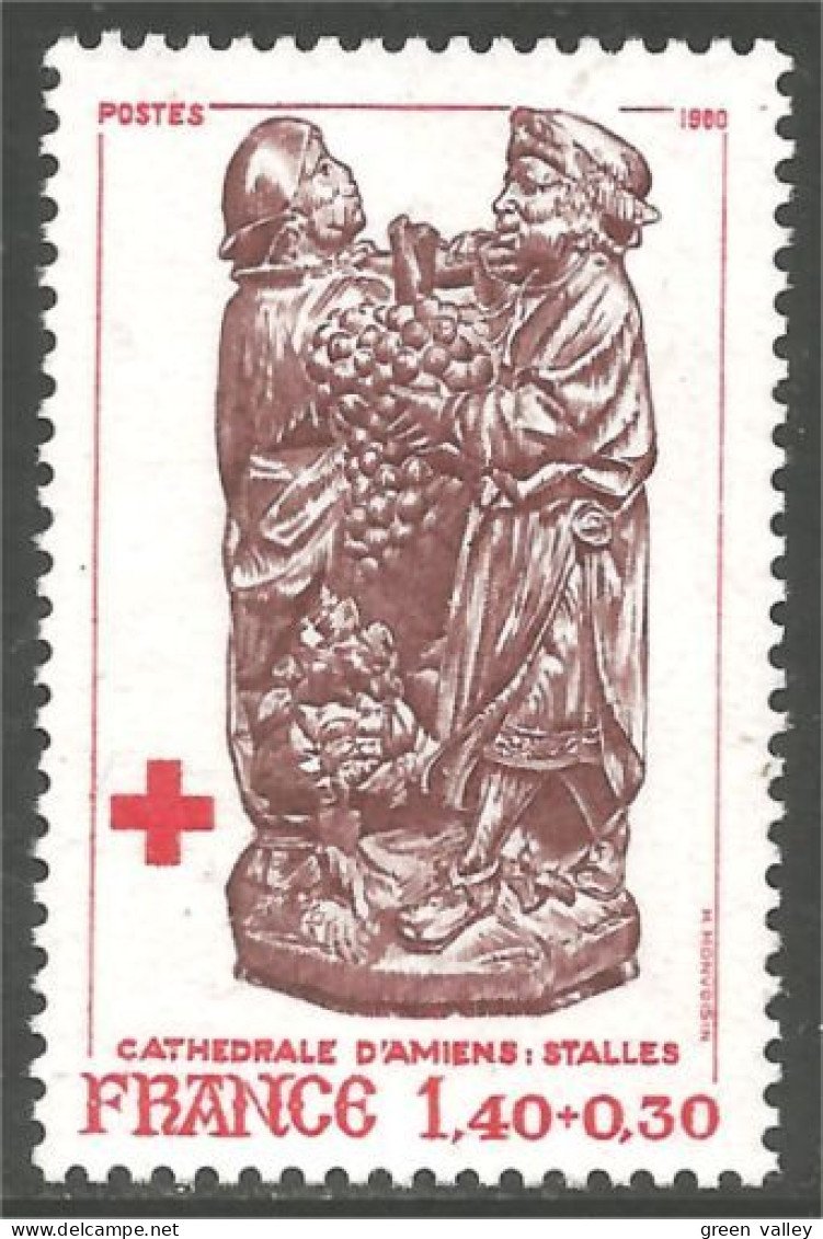 351 France Yv 2117 Croix-Rouge Red Cross Raisin Vin Wine Grape Wein Vino MNH ** Neuf SC (2117-1b) - Alimentación