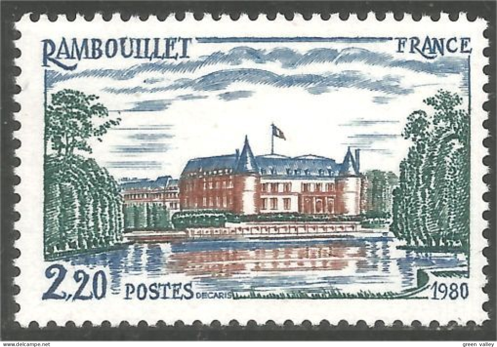 351 France Yv 2111 Chateau Rambouillet Castle Schloss Castello Castillo MNH ** Neuf SC (2111-1c) - Autres & Non Classés