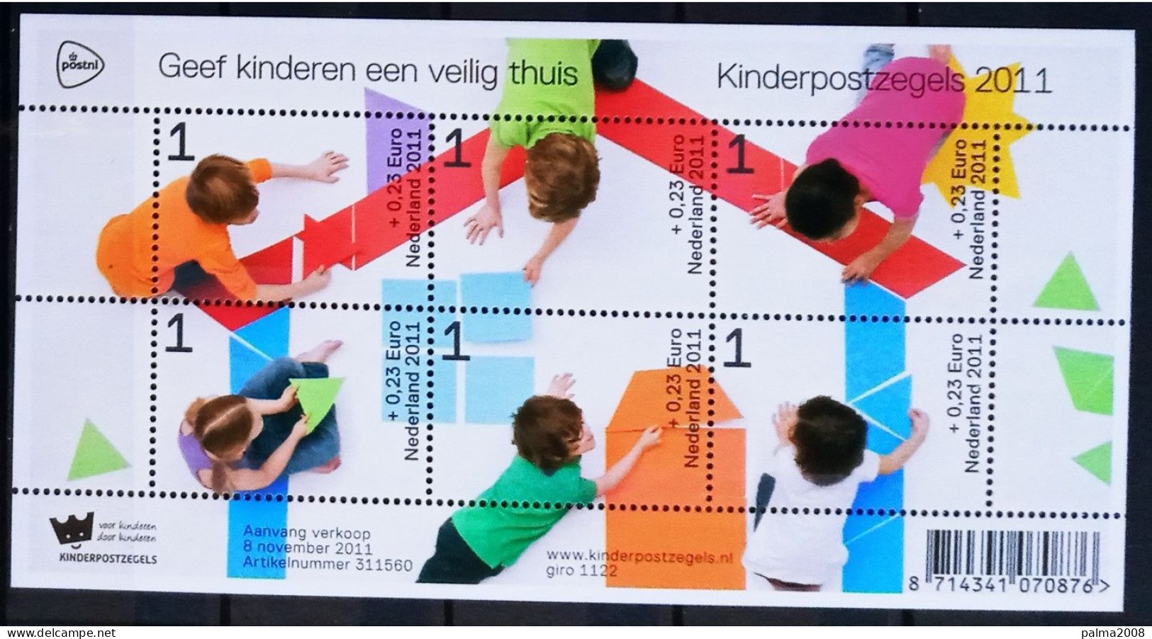 HOLANDA - IVERT 2851/56 NUEVOS ** - SOBRETAXA A BENEFICIO DE LA INFANCIA - Unused Stamps