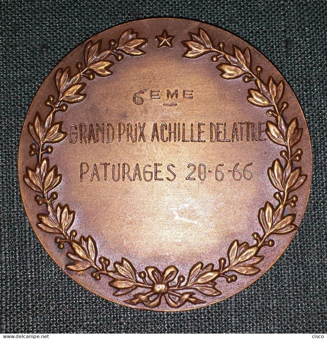 BELGIQUE Médaille Balle Pelote Commune De Paturages 6ème Grand Prix Achille Delattre 20-6-66 - Professionals / Firms