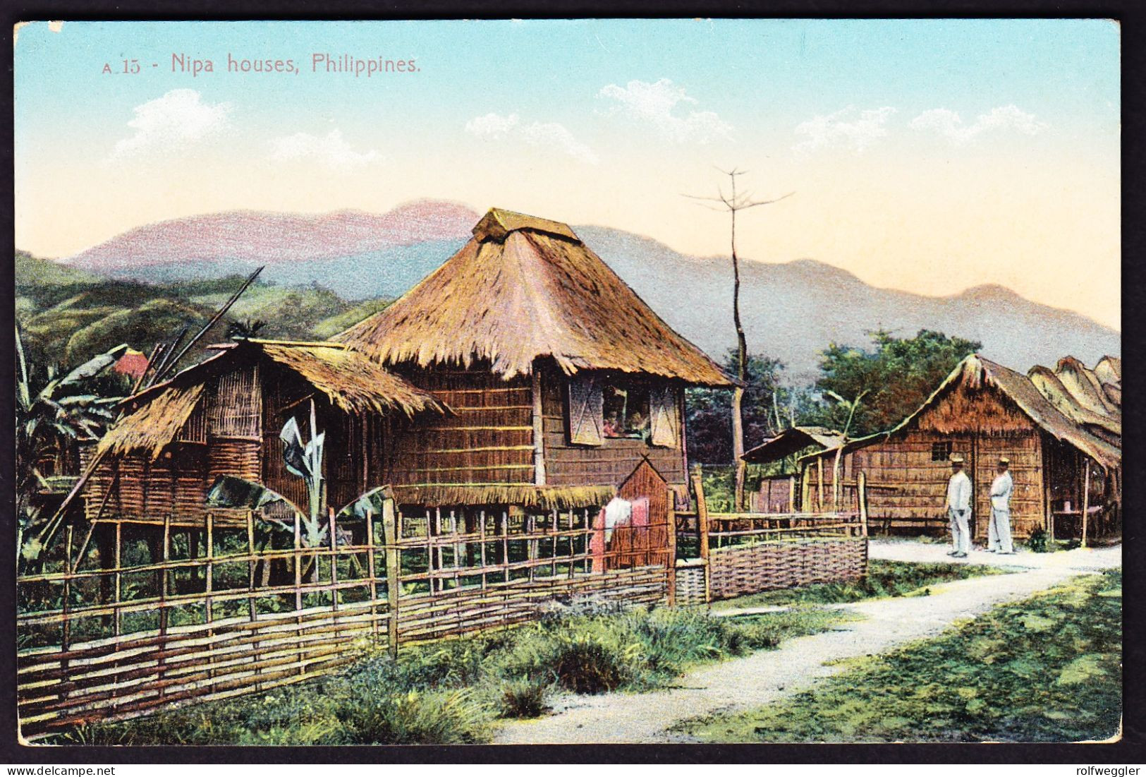 Um 1910 Ungelaufene AK: Nipa Houses - Philippines