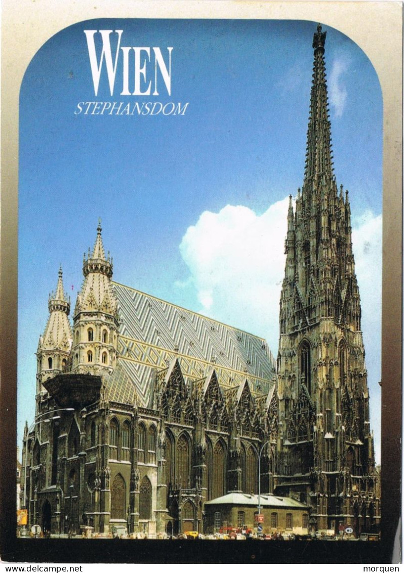 54746. Postal WIEN (Austria) 1991. Tema EUROPA, Satelite ERS-1, Vista De Stephansdom De WIEN - Brieven En Documenten