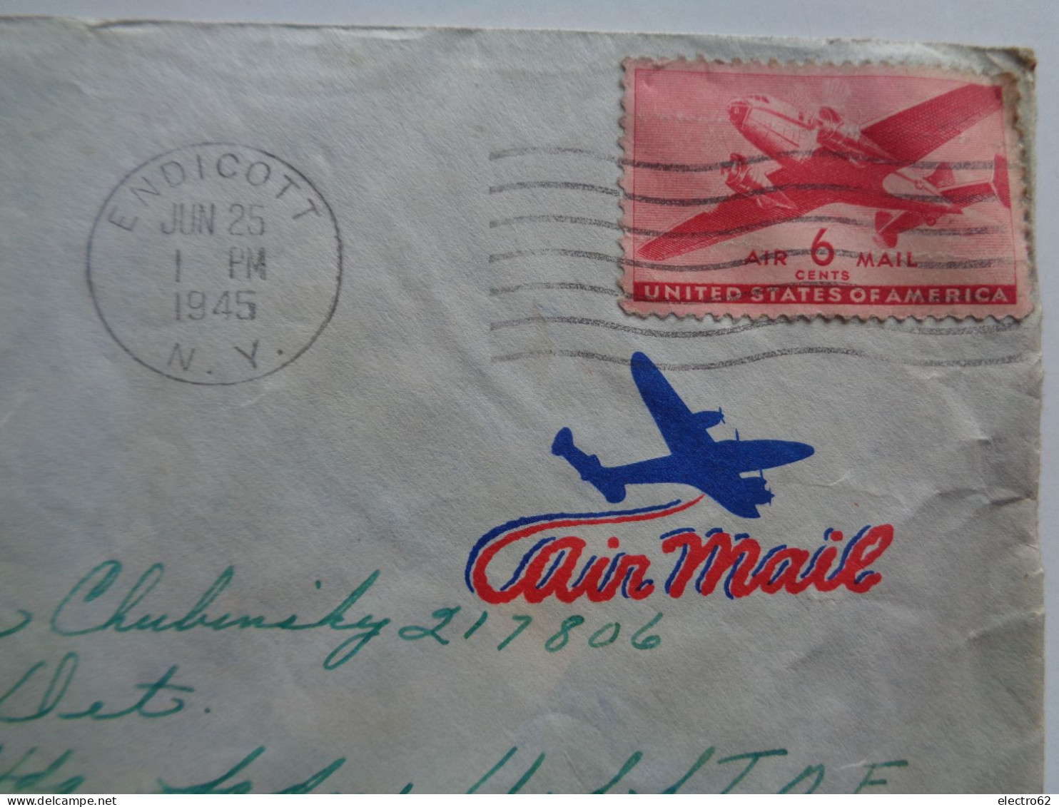 Etats-Unis Enveloppes 1945 Avion Aigle Eagle Plane Planes United States - Brieven En Documenten