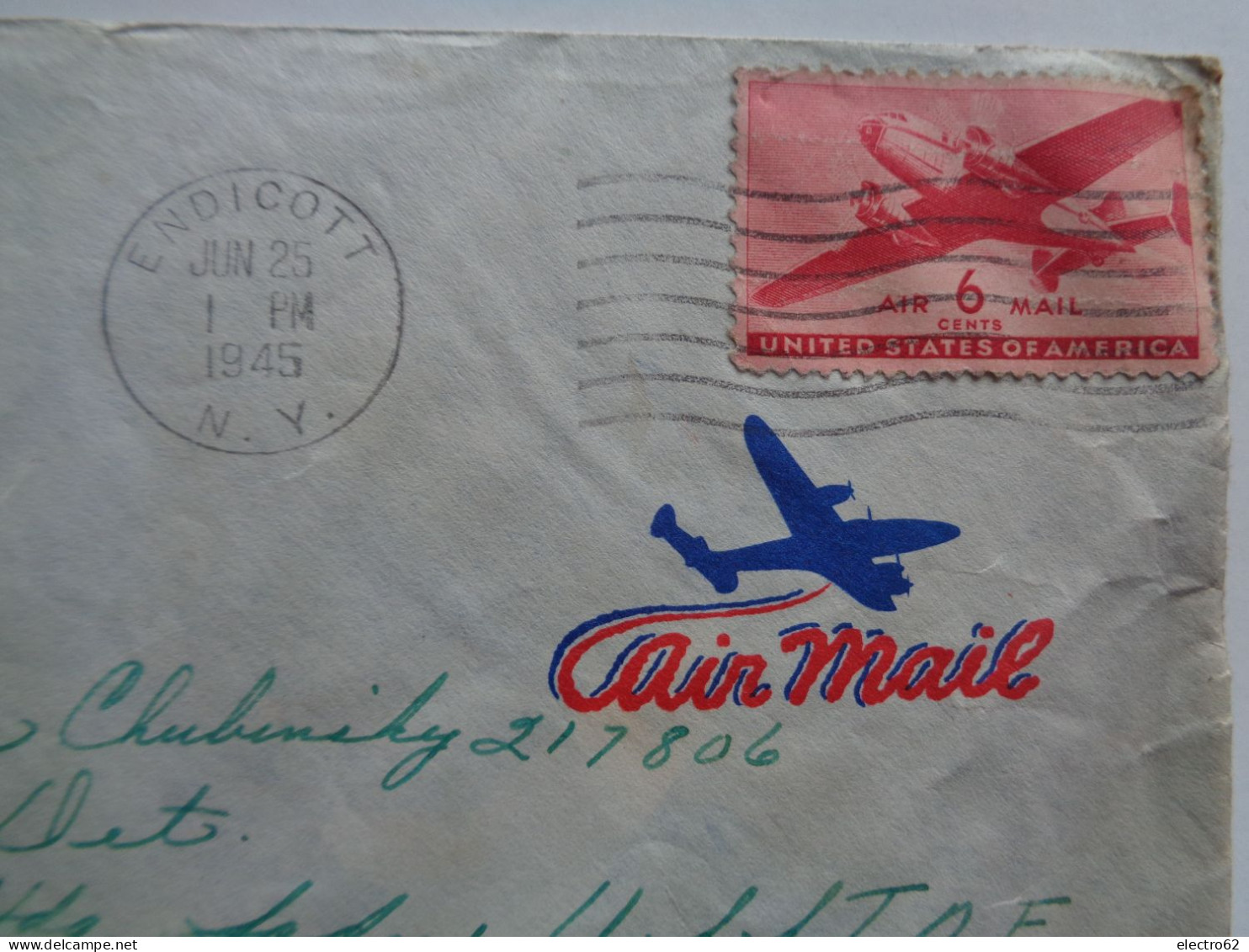 Etats-Unis Enveloppes 1945 Avion Aigle Eagle Plane Planes United States - Covers & Documents