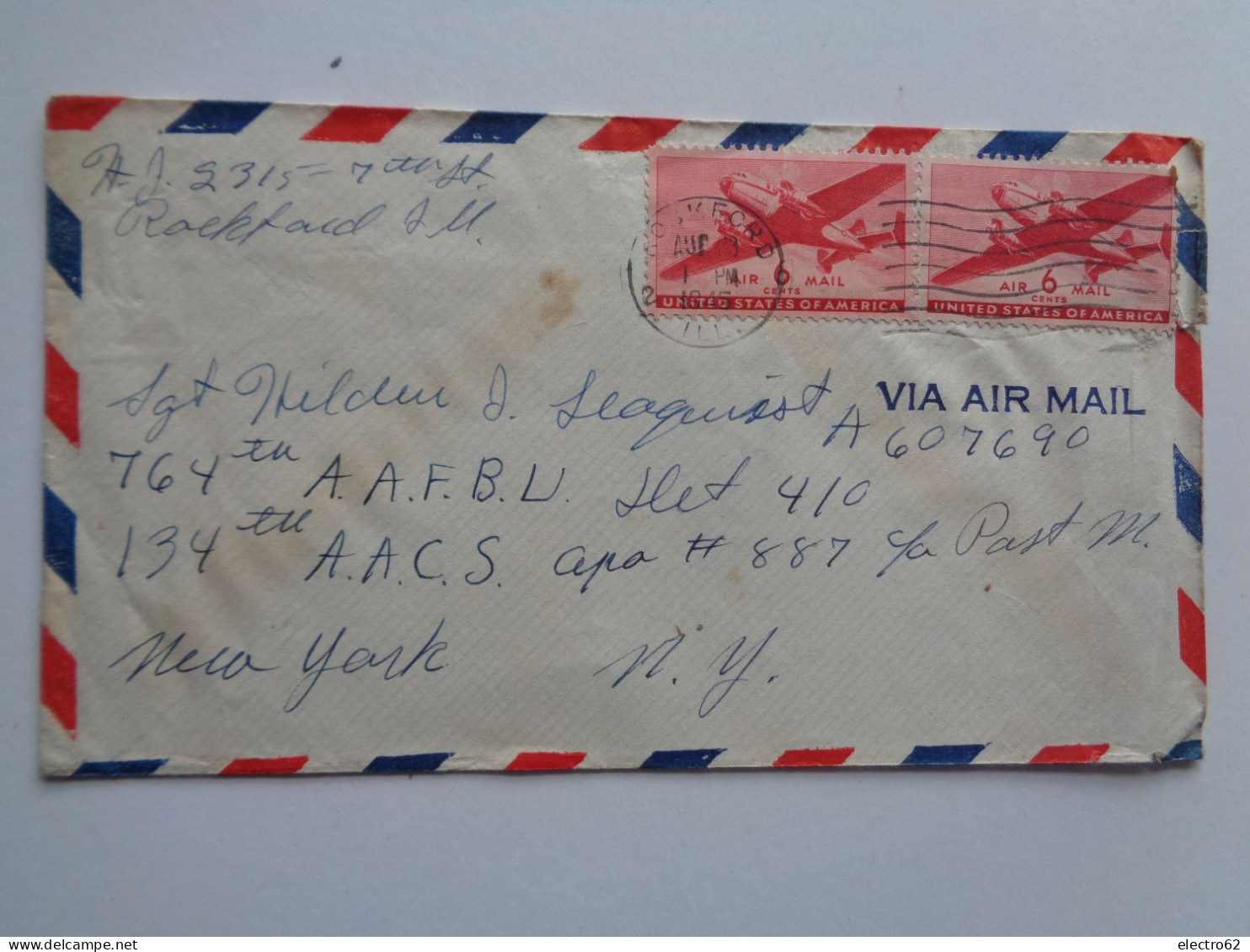 Etats-Unis Enveloppes 1945 Avion Aigle Eagle Plane Planes United States - Lettres & Documents