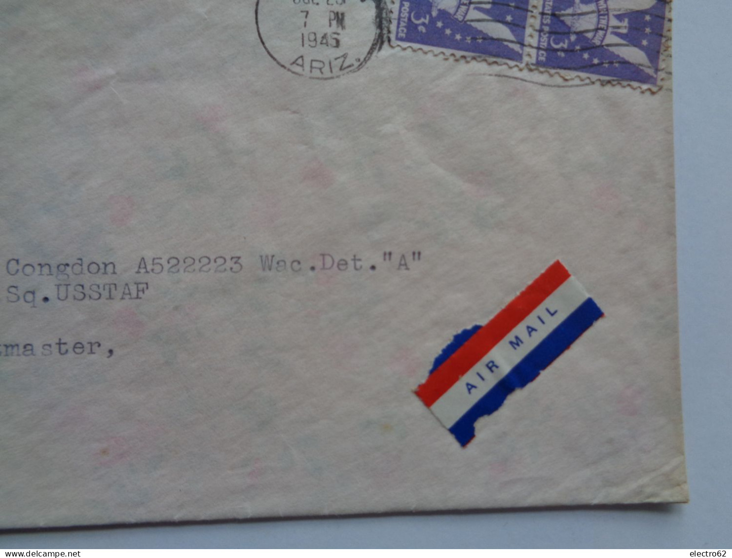 Etats-Unis enveloppes 1945 avion aigle eagle plane planes United States