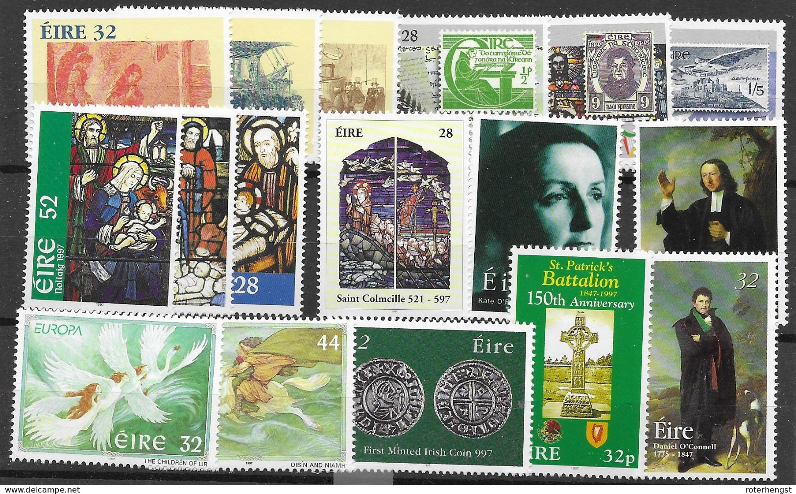 Ireland Mnh ** 1997 Sets (3 Scans With Lighthouse And Dolphin & Fish Set/sheet) 36 Euros - Unused Stamps