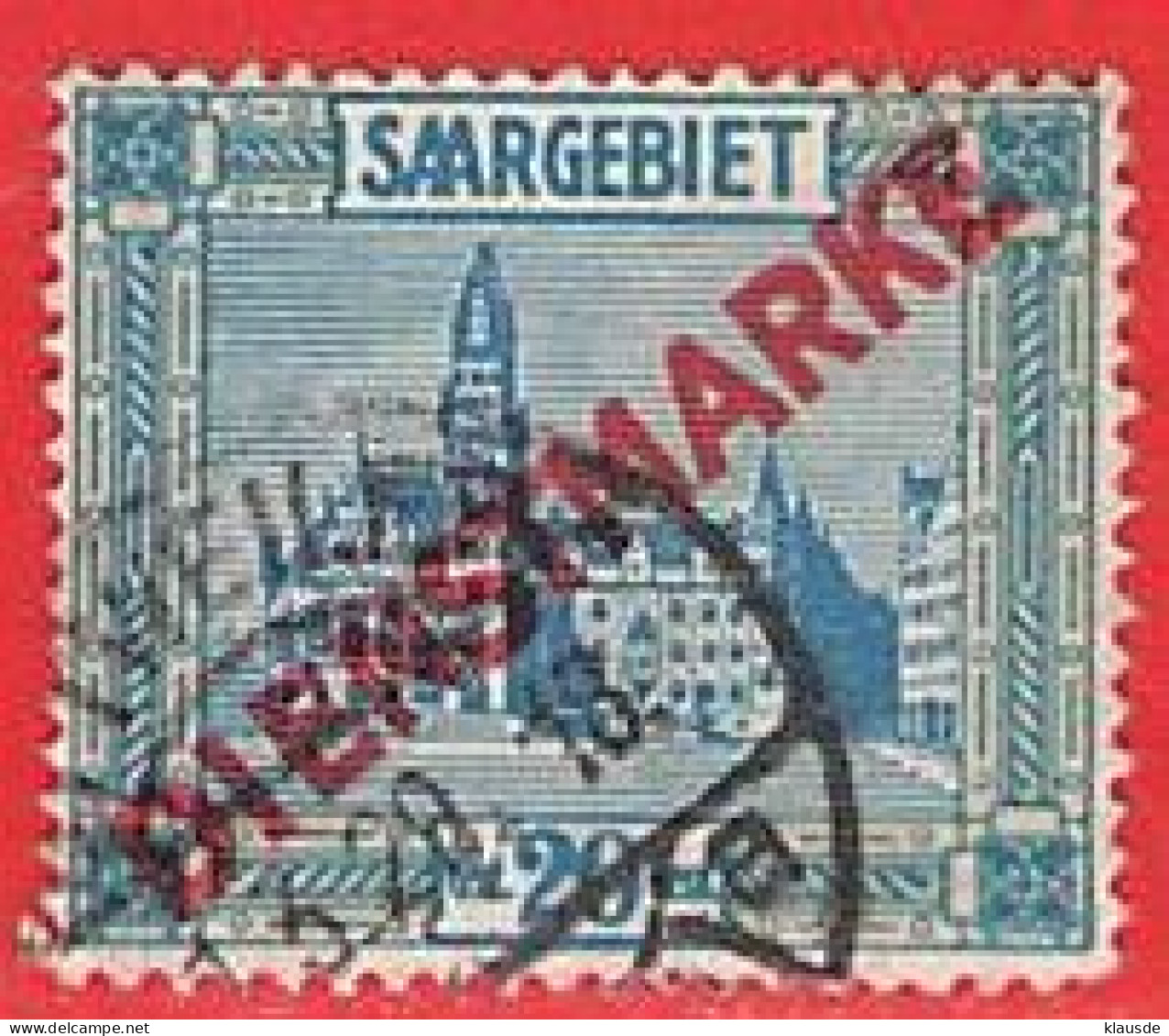 MiNr.5 D O Deutsche Abstimmungsgebiete  Saargebiet Dienstmarken - Dienstzegels