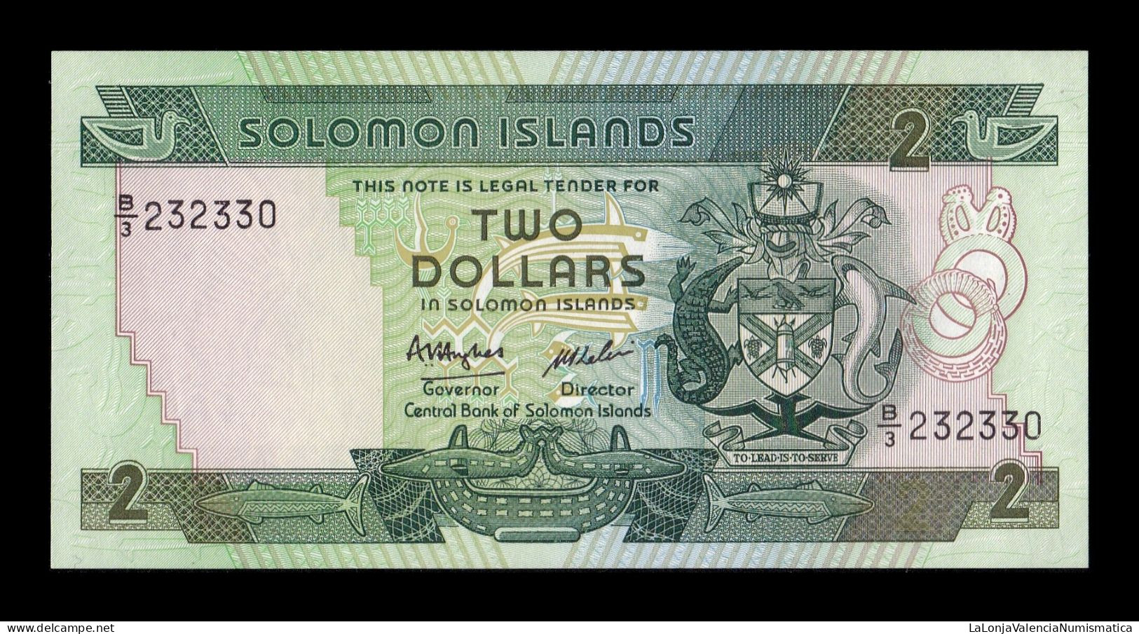 Islas Salomon Solomon 2 Dollars 1986 Pick 13 Sc Unc - Solomon Islands