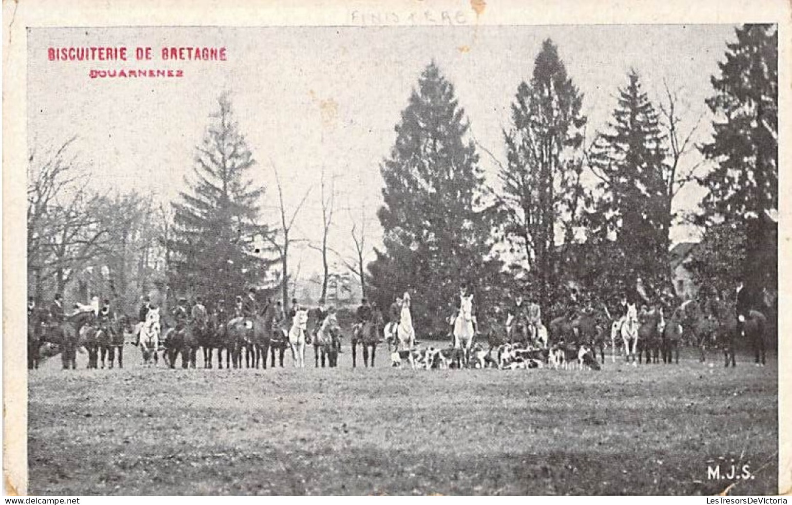 France - Biscuiterie De Bretagne - Douarnenez - Chevaux - Journal Le Colombo - Carte Postale Ancienne - Autres & Non Classés