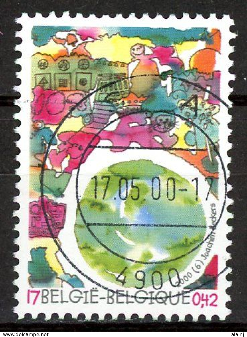 BE   2890   Obl.   ---   Dessin D'enfant  --  Oblitération Centrale Spa - Used Stamps