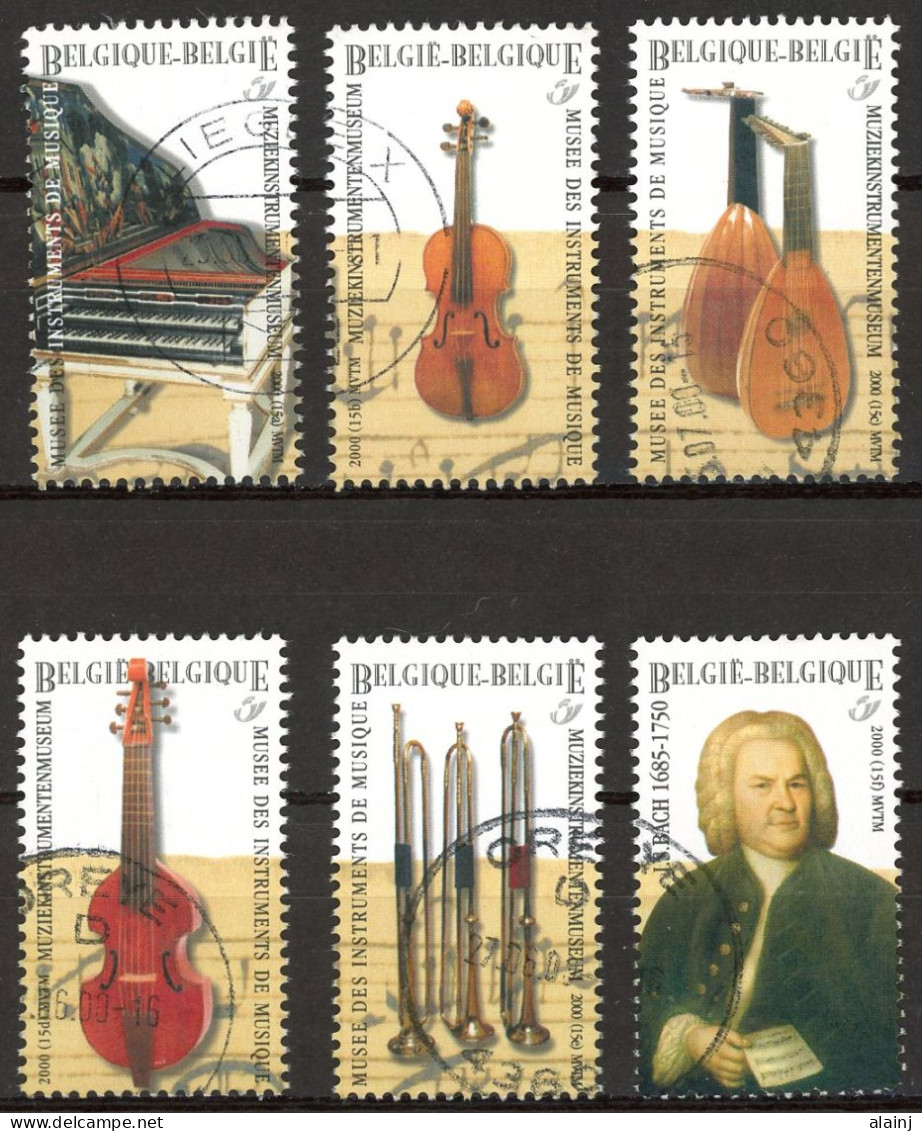 BE   2912 - 2917   Obl.   ---   Musique  --  Timbres Du Carnet B35 - Used Stamps