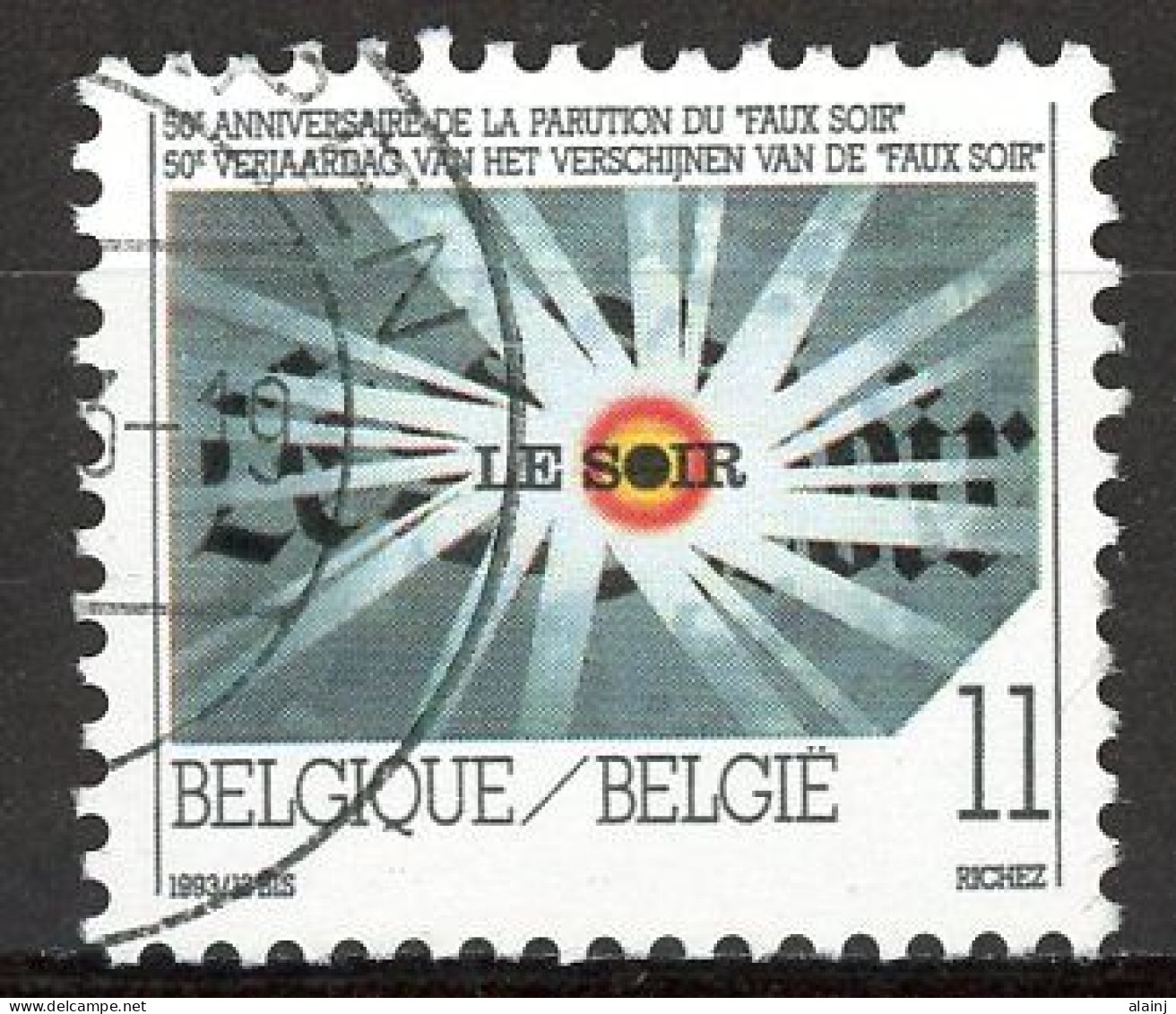 BE   2529  Obl.   ---   Anniversaire Du "Faux Soir" - Gebruikt