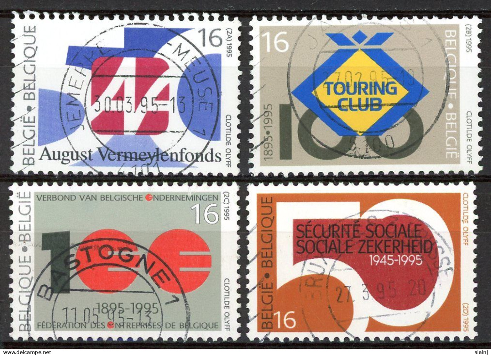 BE   2585 - 2588  Obl.   ---   Commémorations Diverses - Used Stamps