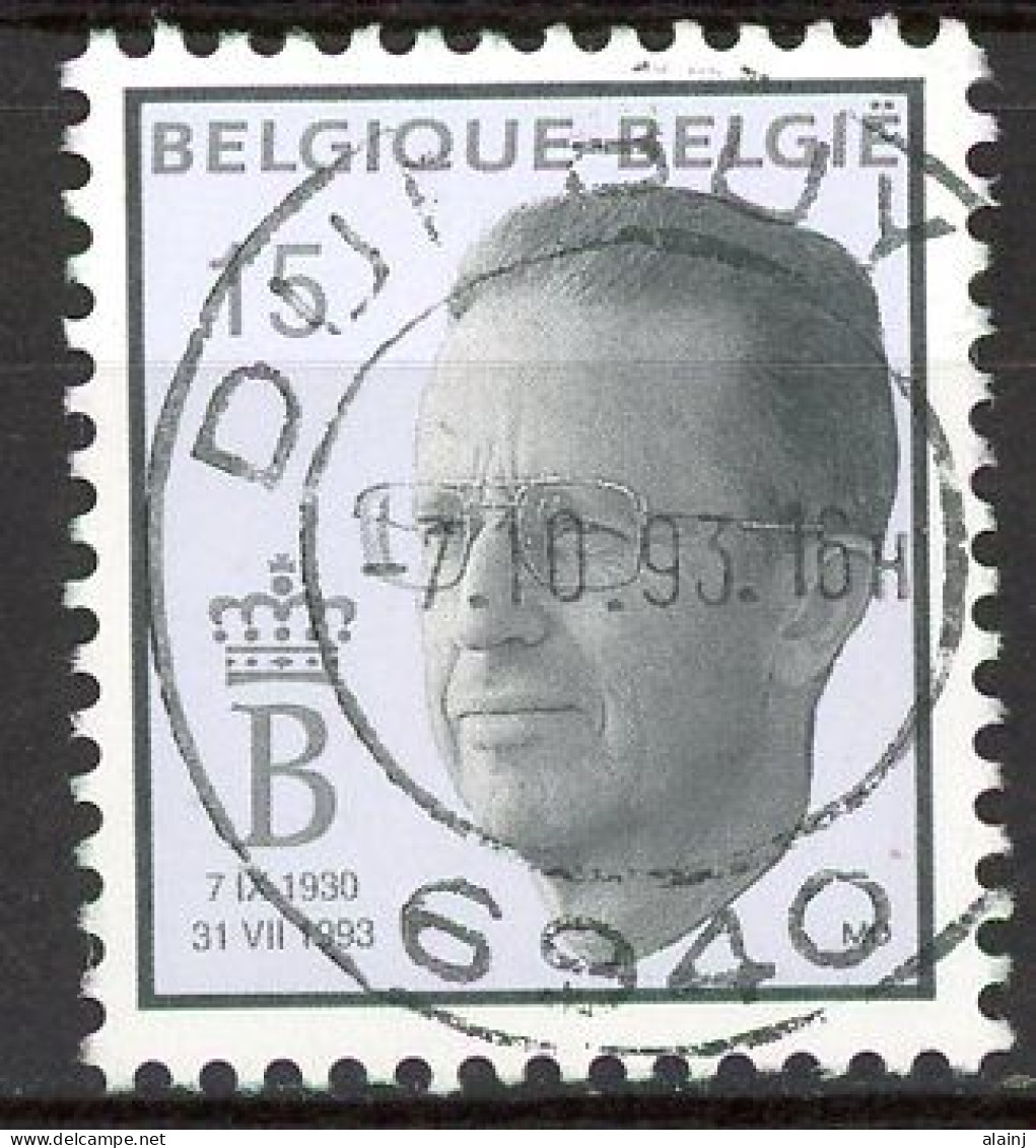 BE   2520   Obl.   ---   Deuil De S.M. Le Roi Baudouin  --  Oblitération Centrale Durbuy - Usati