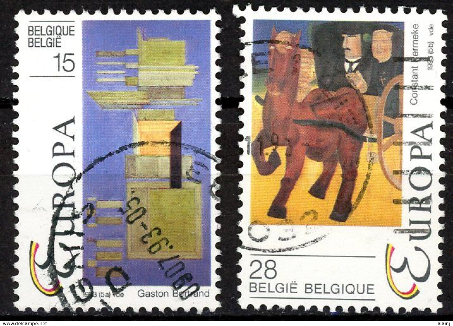 BE   2501 - 2502   Obl.   ---   Europa : Art Contemporain - Used Stamps