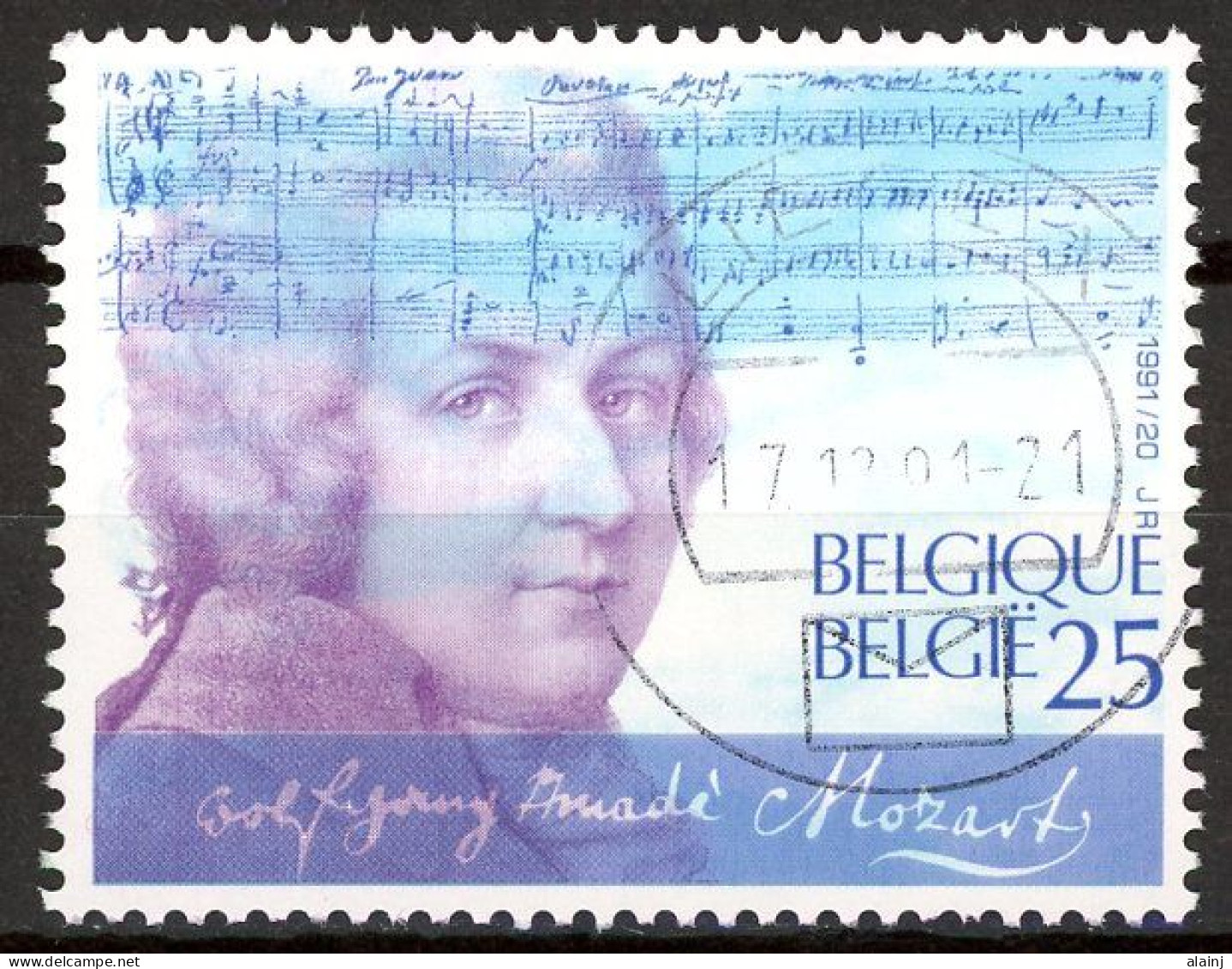 BE   2438   Obl.   ---  Wolfgang Amadeus Mozart  --  Oblitération Liège - Used Stamps