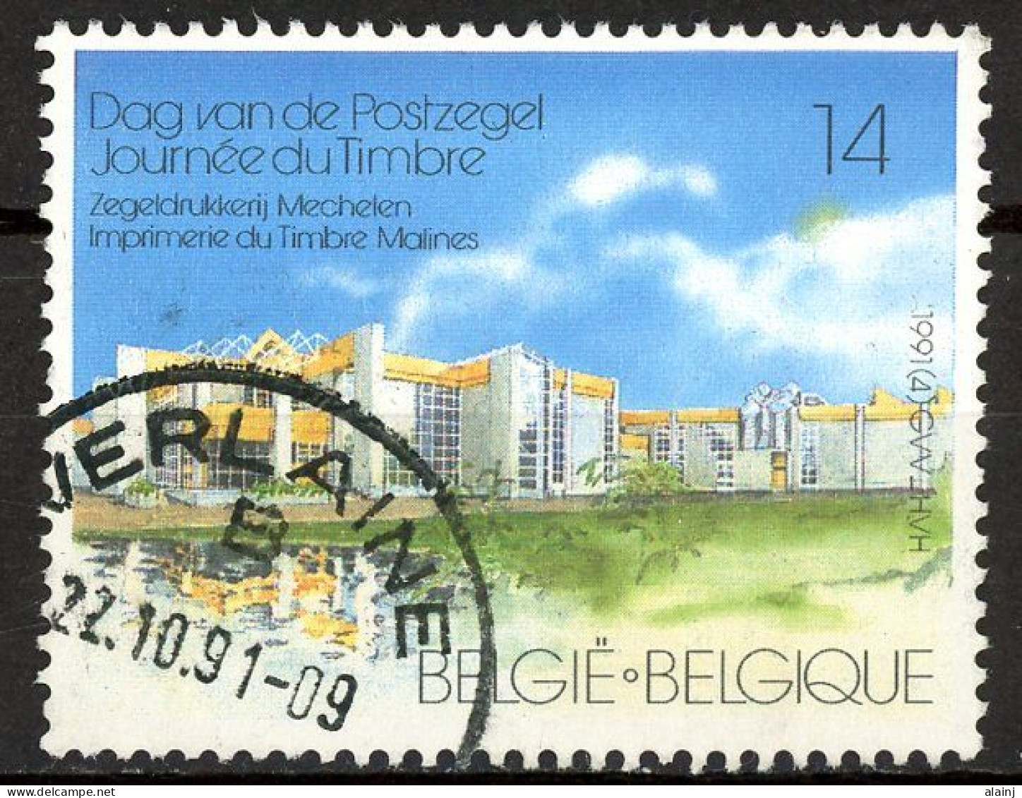 BE   2404   Obl.   ---   Journée Du Timbre  --  Oblitération Verlaine - Used Stamps