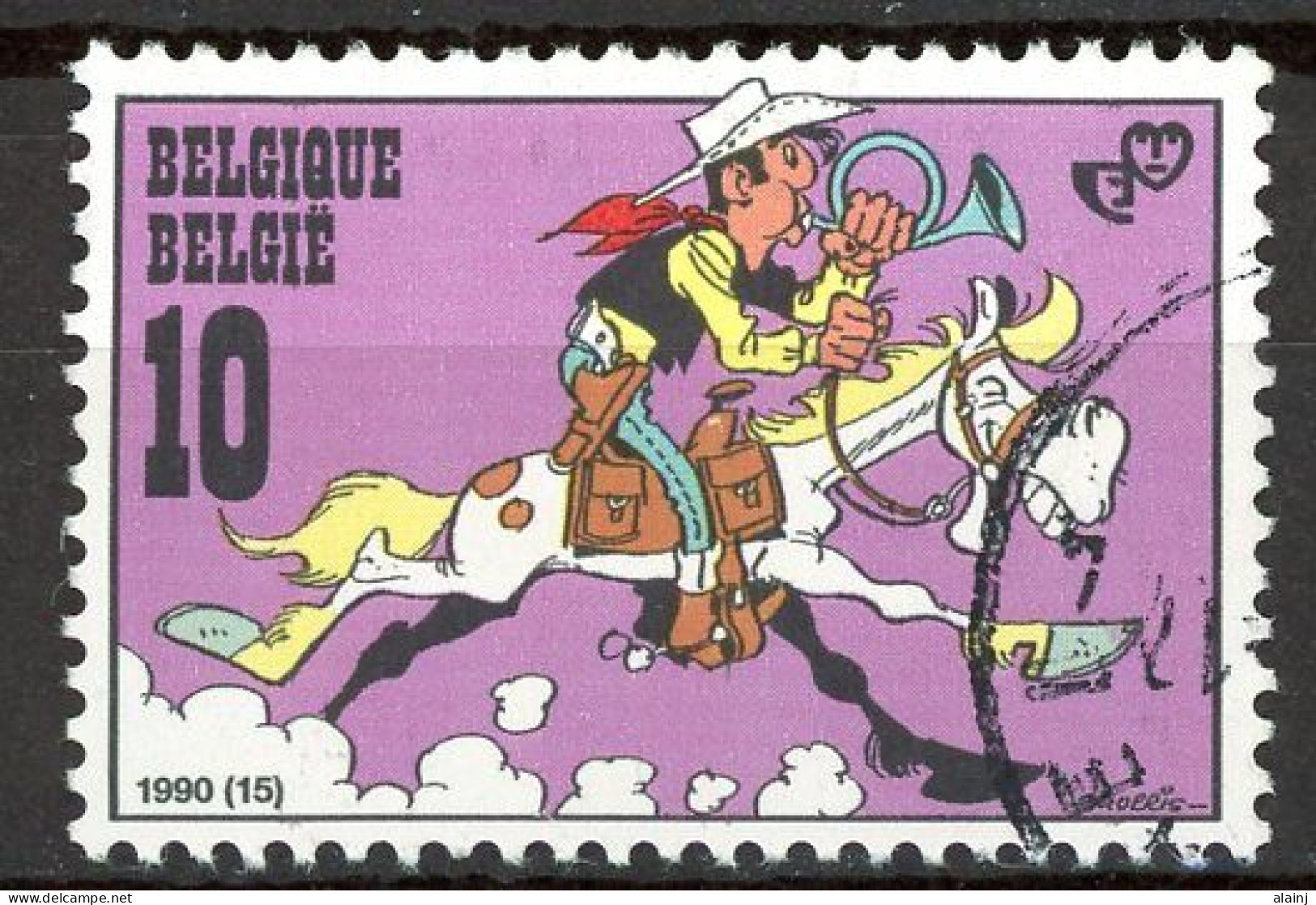 BE   2390   Obl.   ---   Philatélie De La Jeunesse : Lucky Luke - Gebraucht