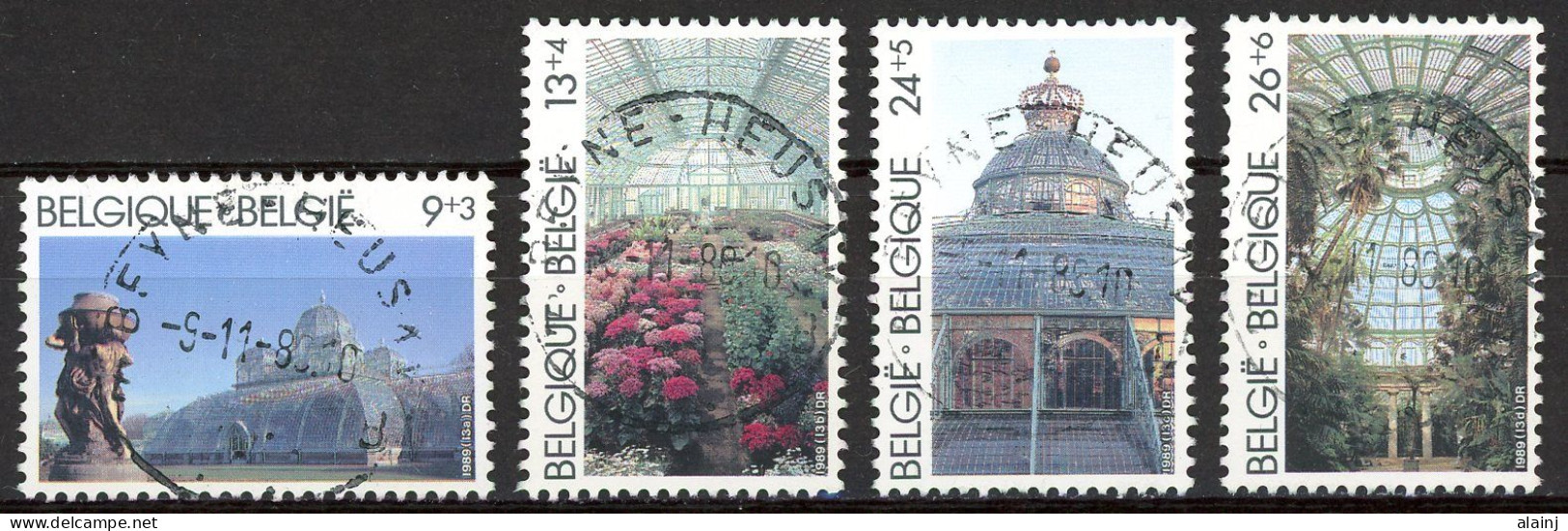 BE   2340 - 2343   Obl.   ---  Solidarité : Serres De Laeken  --  Belles Oblitérations Centrales Beyne-Heusay - Used Stamps