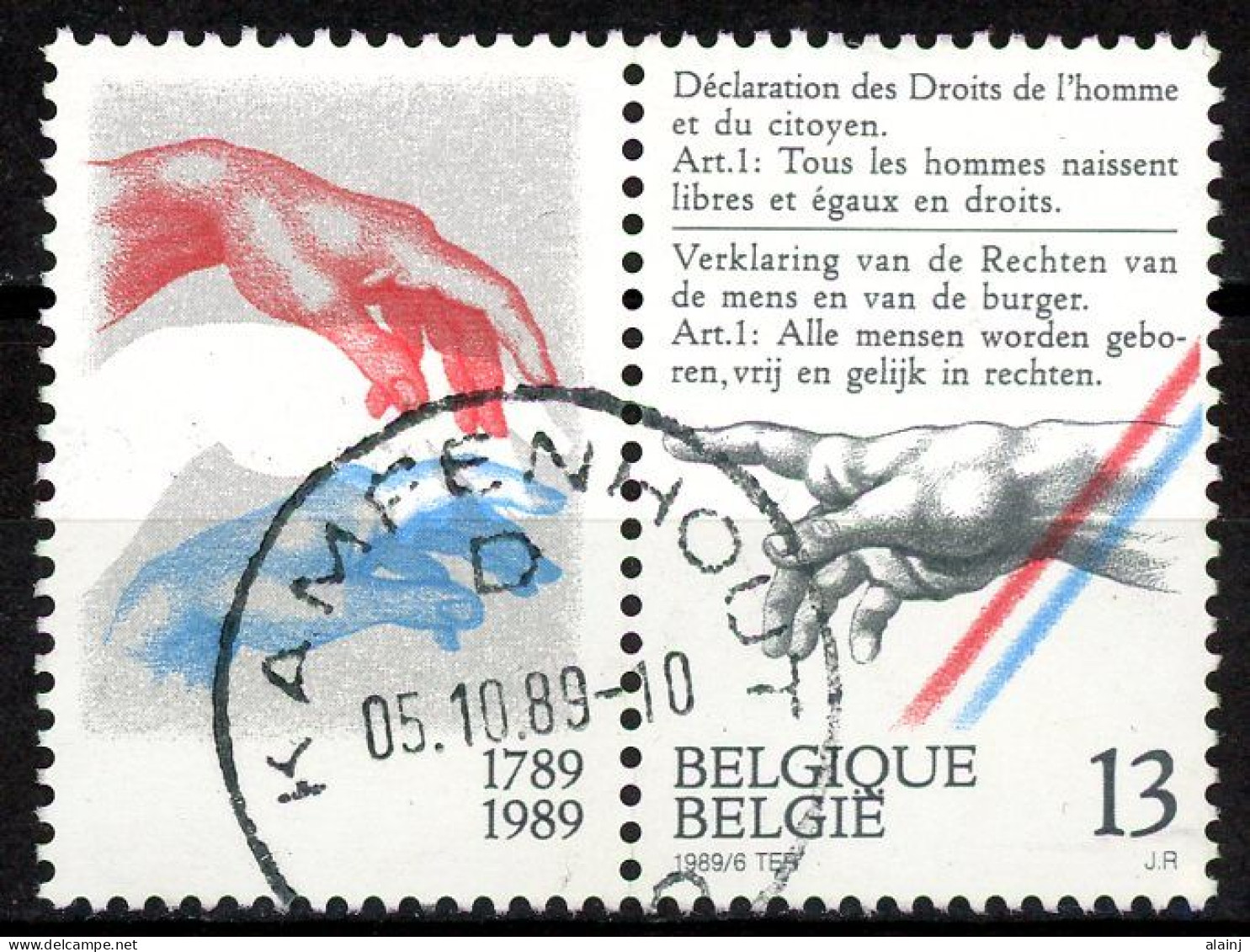 BE   2327   Obl.   ---  Déclaration Des Droits De L'homme  --  Oblitération Centrale Kampenhout - Used Stamps