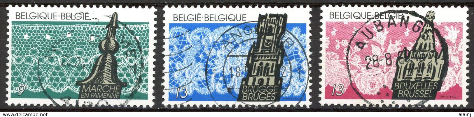 BE   2315 - 2317   Obl.   ---  Dentelles De Belgique - Oblitérés