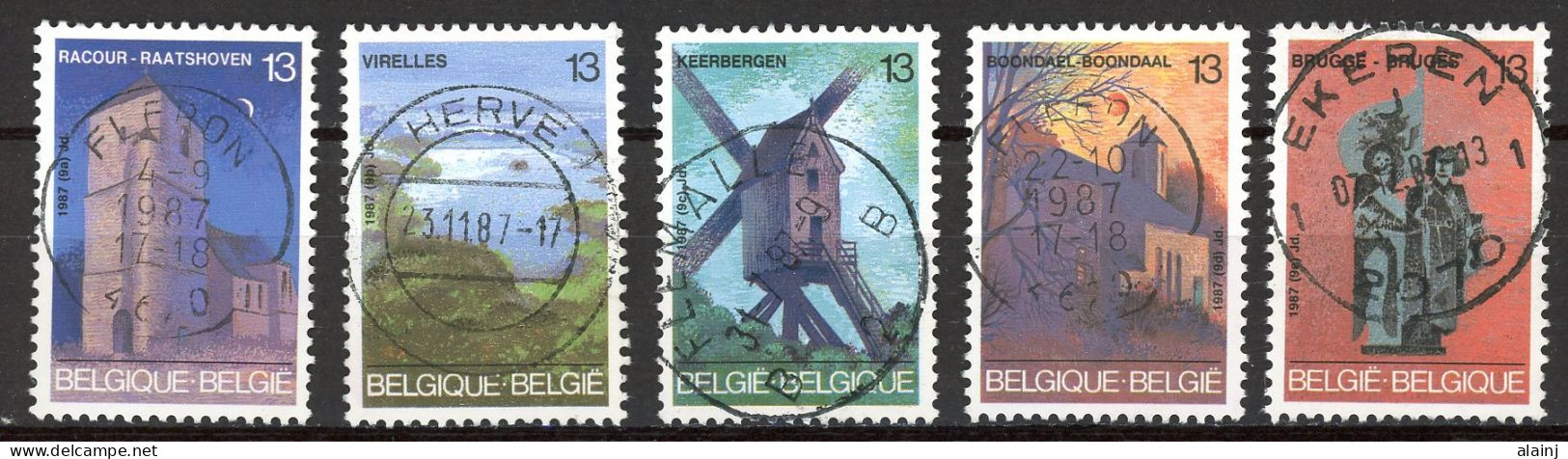 BE   2254 - 2258   Obl.   ---   Pour Le Tourisme  --  Belles Oblitérations Centrales - Used Stamps