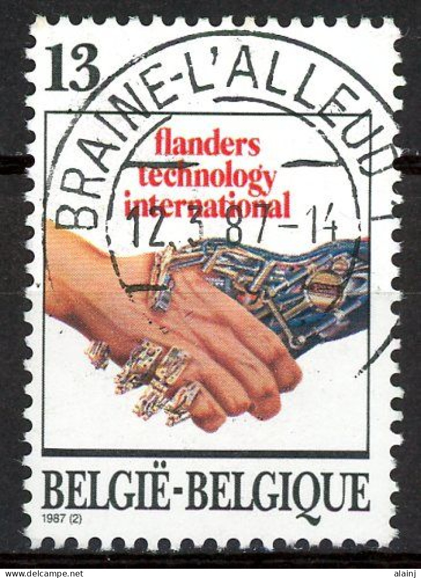 BE   2243   Obl.   ---   Flanders Technology  --  Belle Oblitération Centrale Braine-L'Alleud - Used Stamps