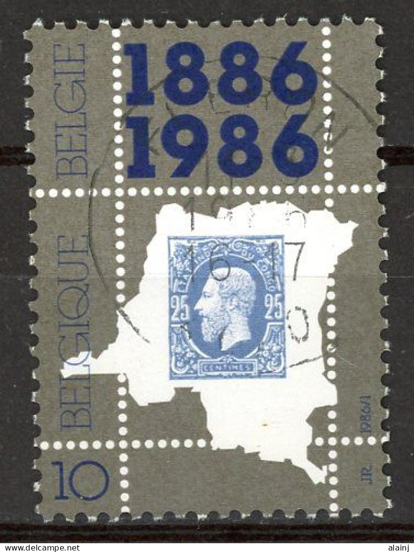 BE   2199   Obl.   ---   Anniversaire Timbre Congo  --  Oblitération Centrale Fléron - Used Stamps